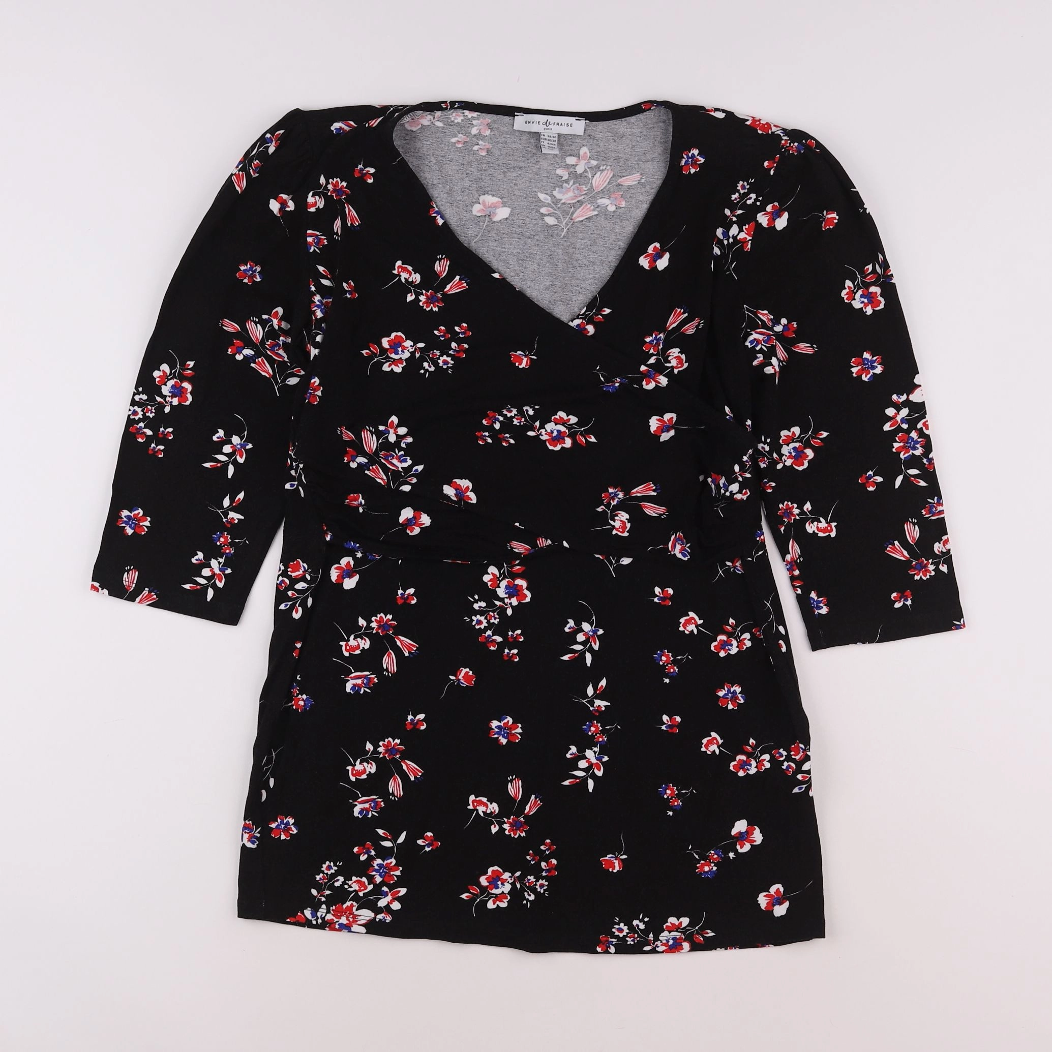 Envie de fraise - tee-shirt grossesse bleu - 38 à 40