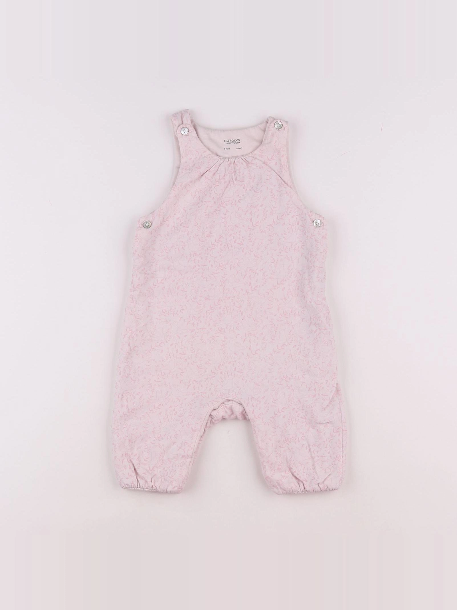 Natalys - salopette rose - 6 mois
