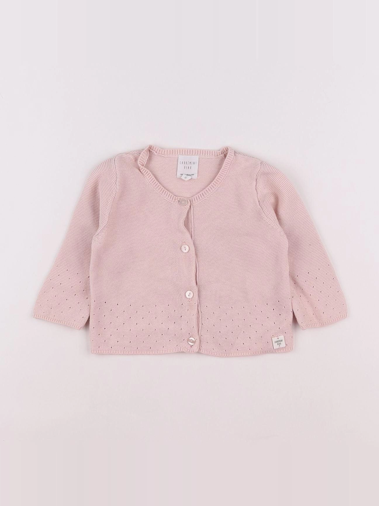 Carrément Beau - gilet rose - 6 mois