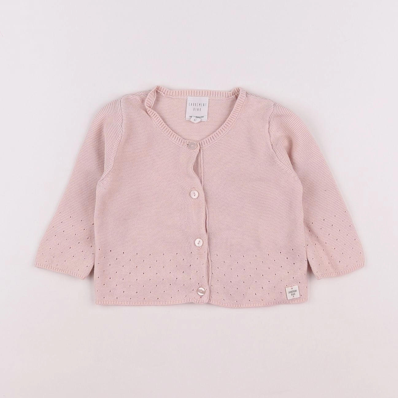 Carrément Beau - gilet rose - 6 mois