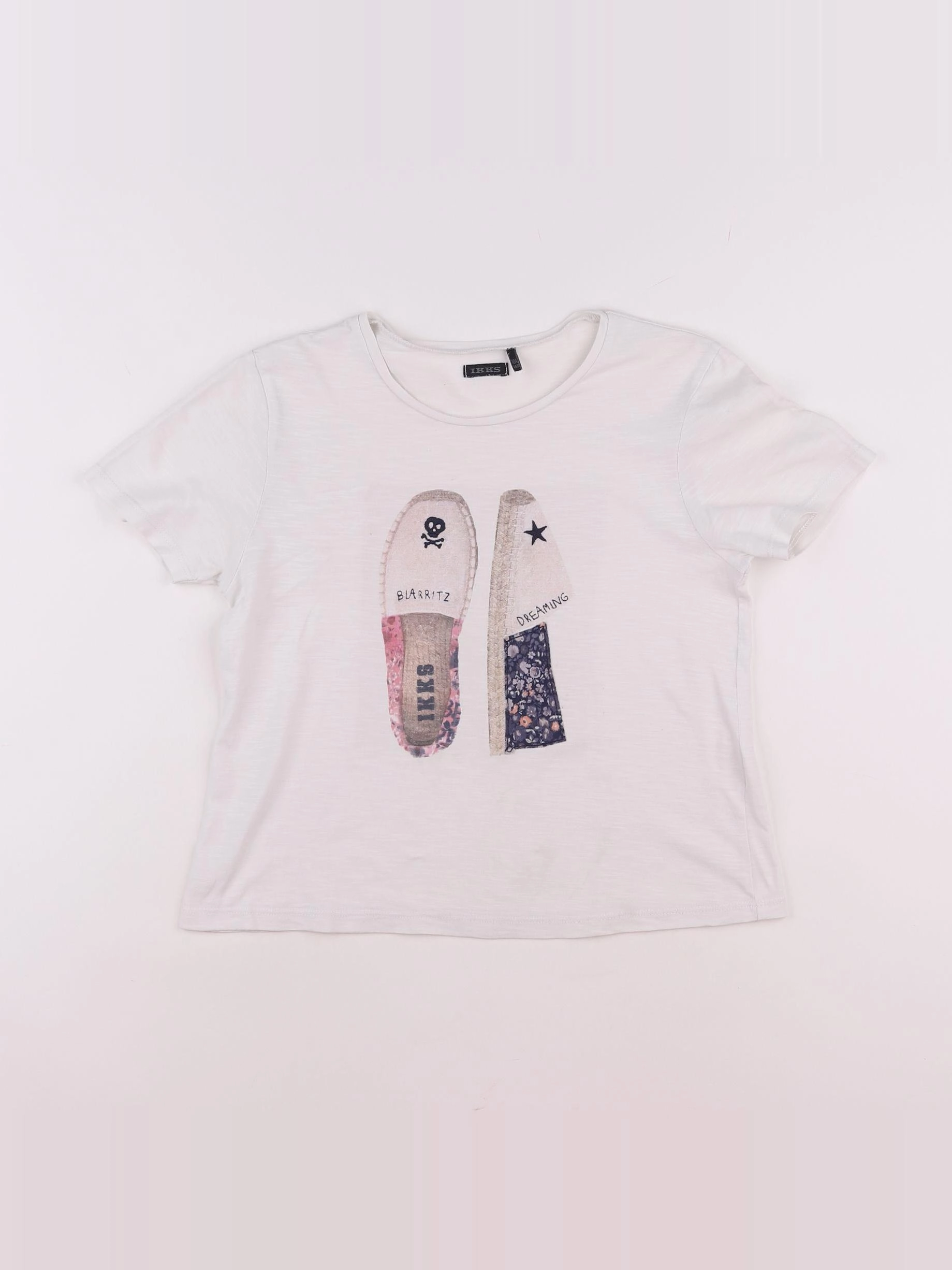 IKKS - tee-shirt blanc - 10 ans