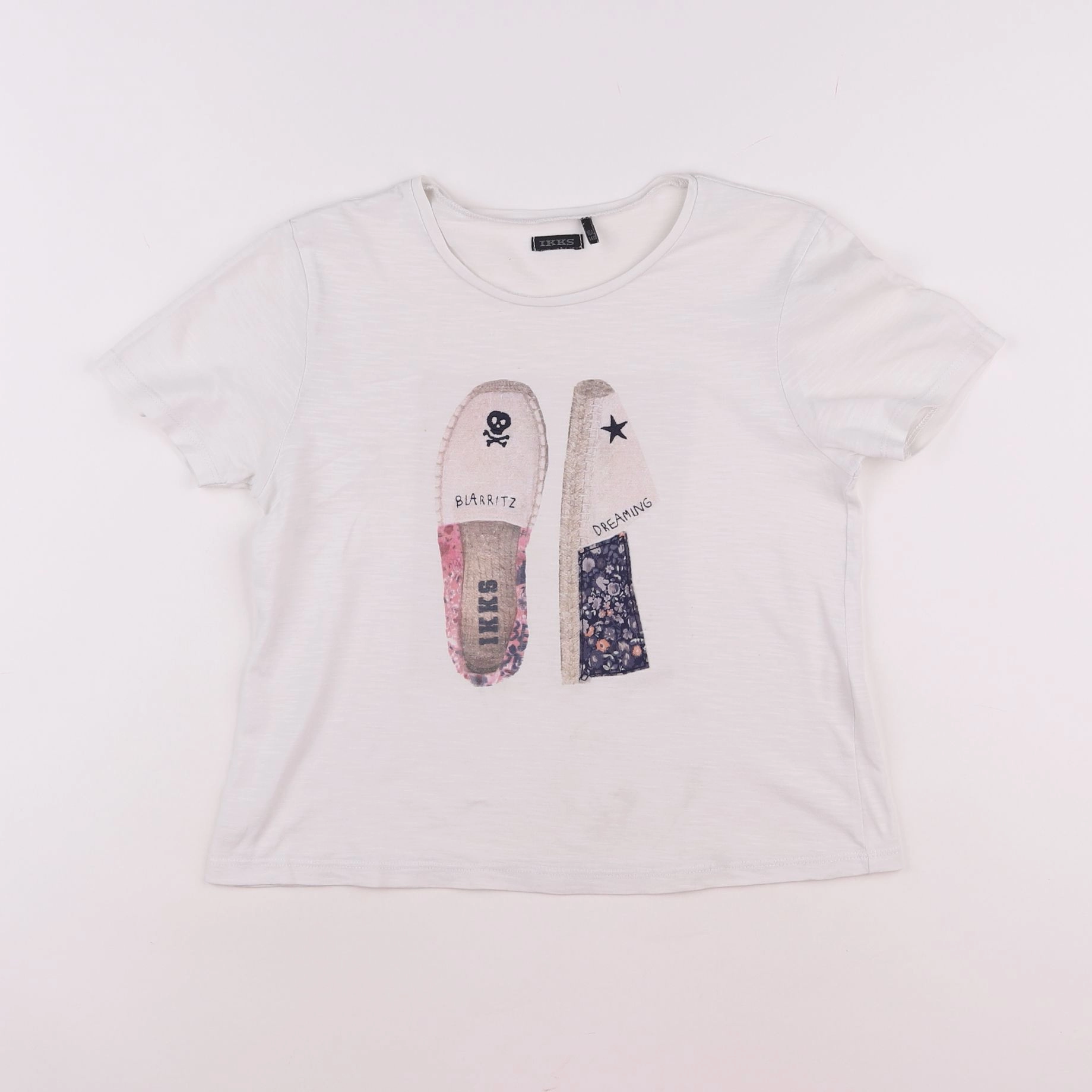 IKKS - tee-shirt blanc - 10 ans