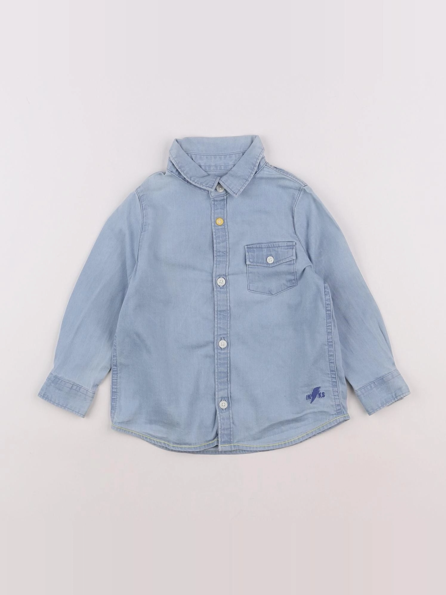 IKKS - chemise imprimé au dos bleu - 18 mois
