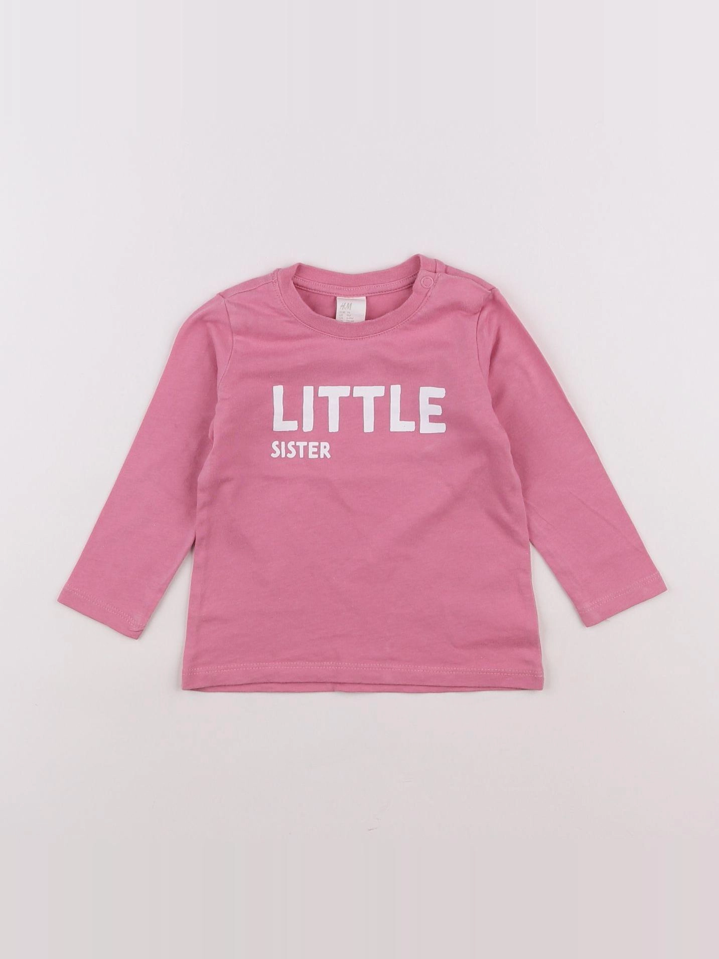 H&M - tee-shirt rose - 6/9 mois