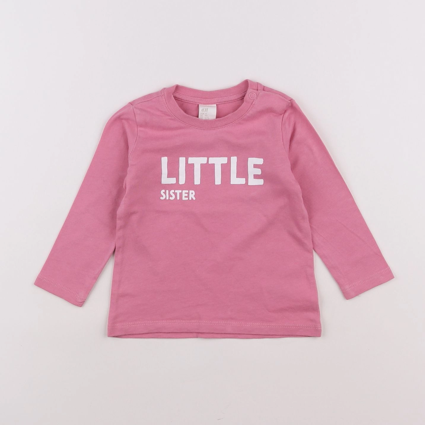 H&M - tee-shirt rose - 6/9 mois