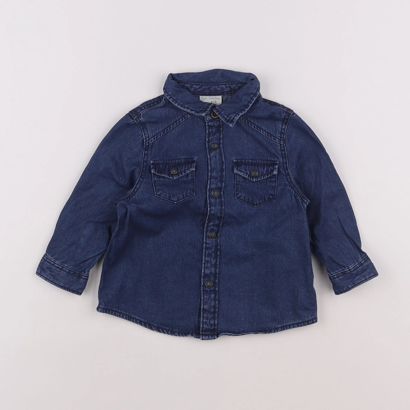 Zara - chemise bleu - 6/9 mois