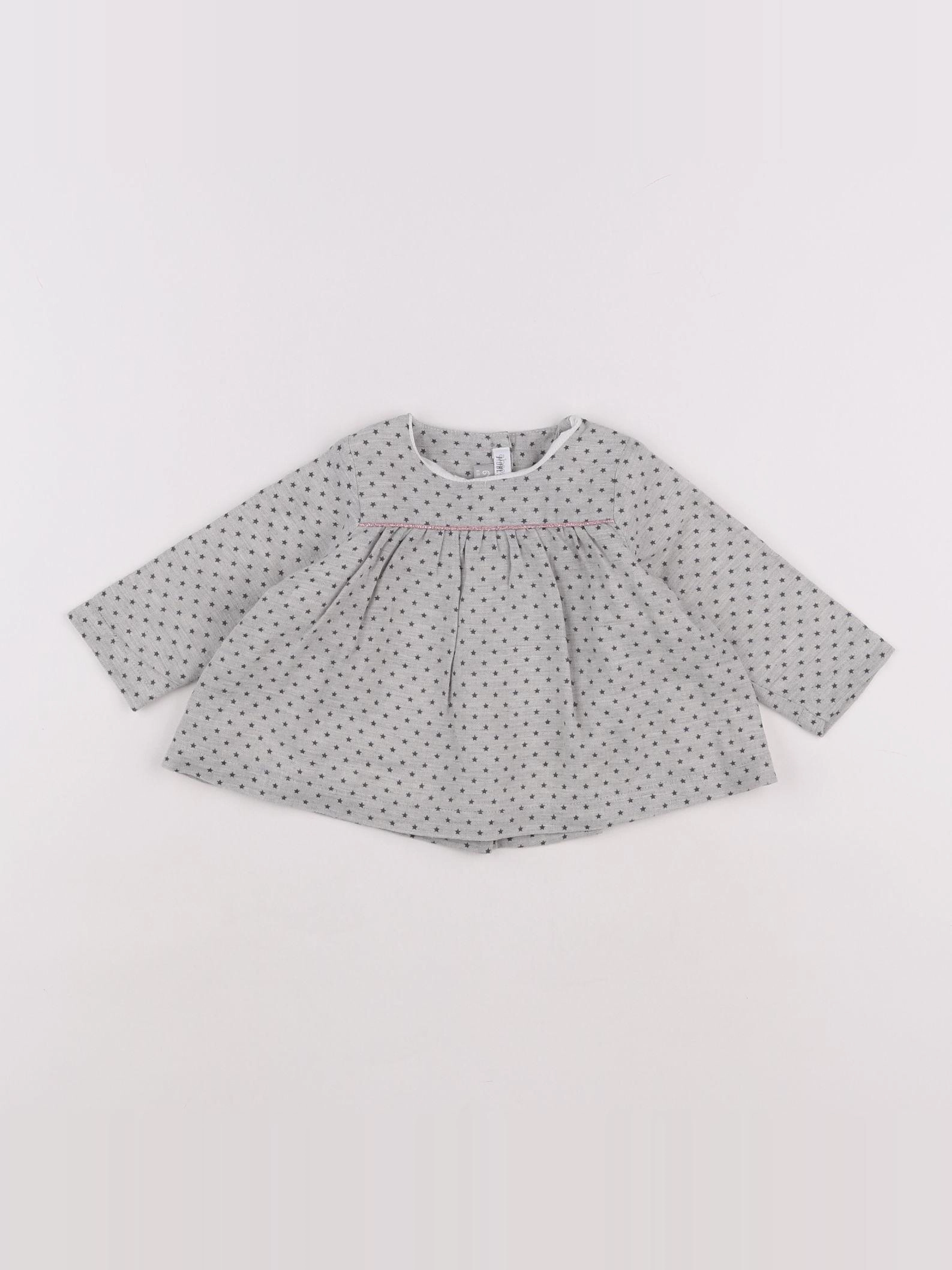 Boutchou - blouse gris - 6 mois