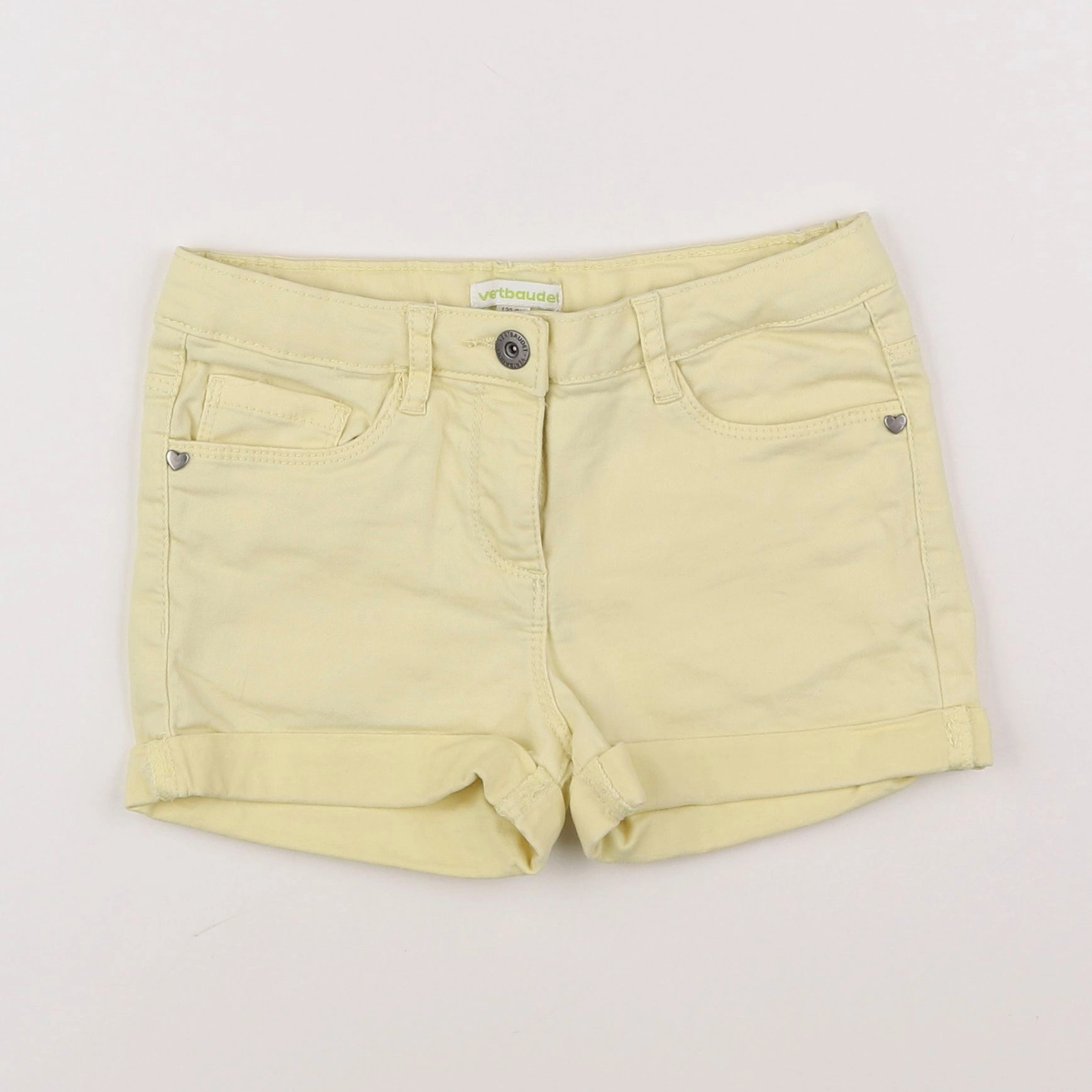 Vertbaudet - short jaune - 7 ans