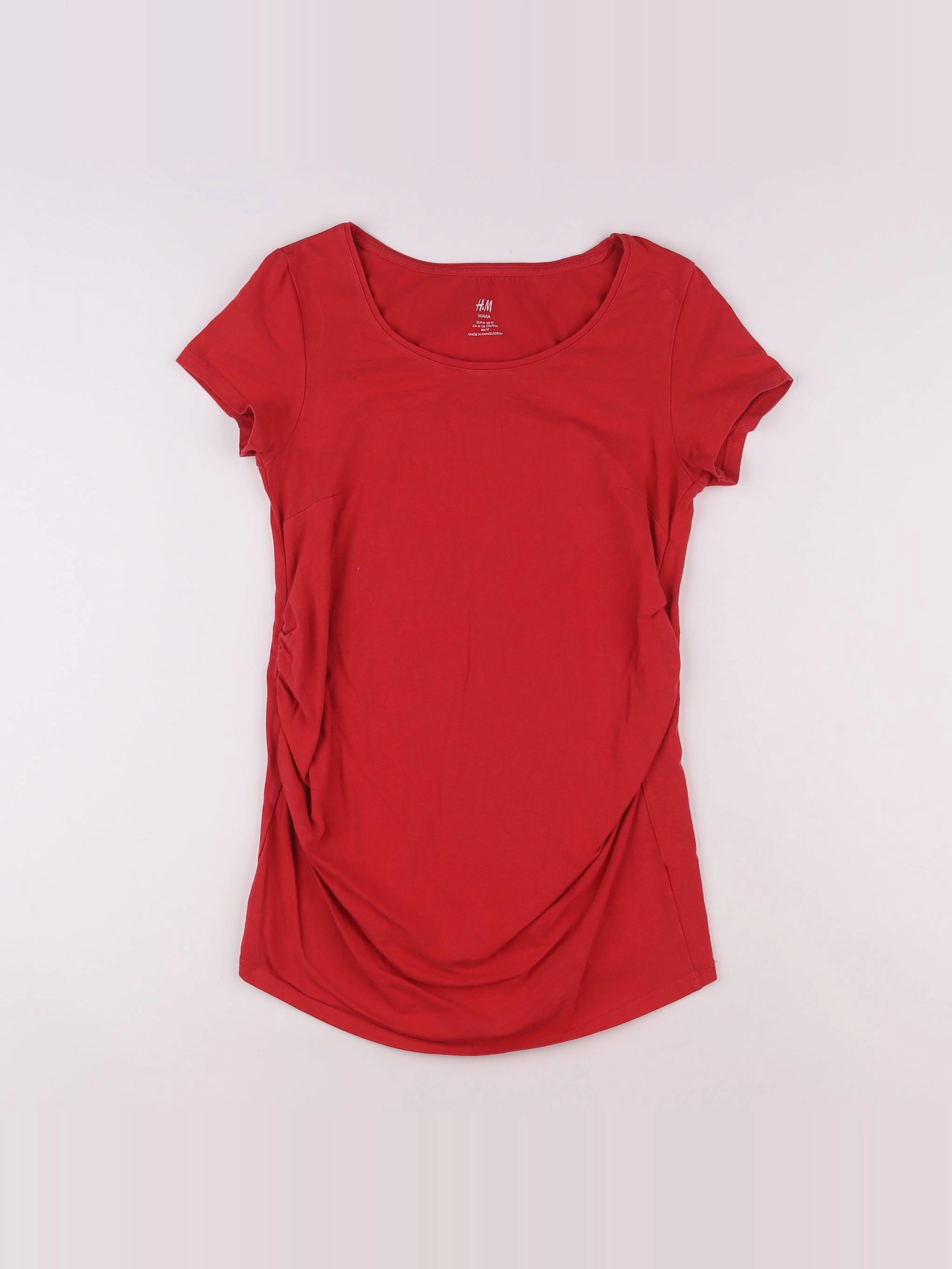 H&M - tee-shirt grossesse rouge - 40 à 42