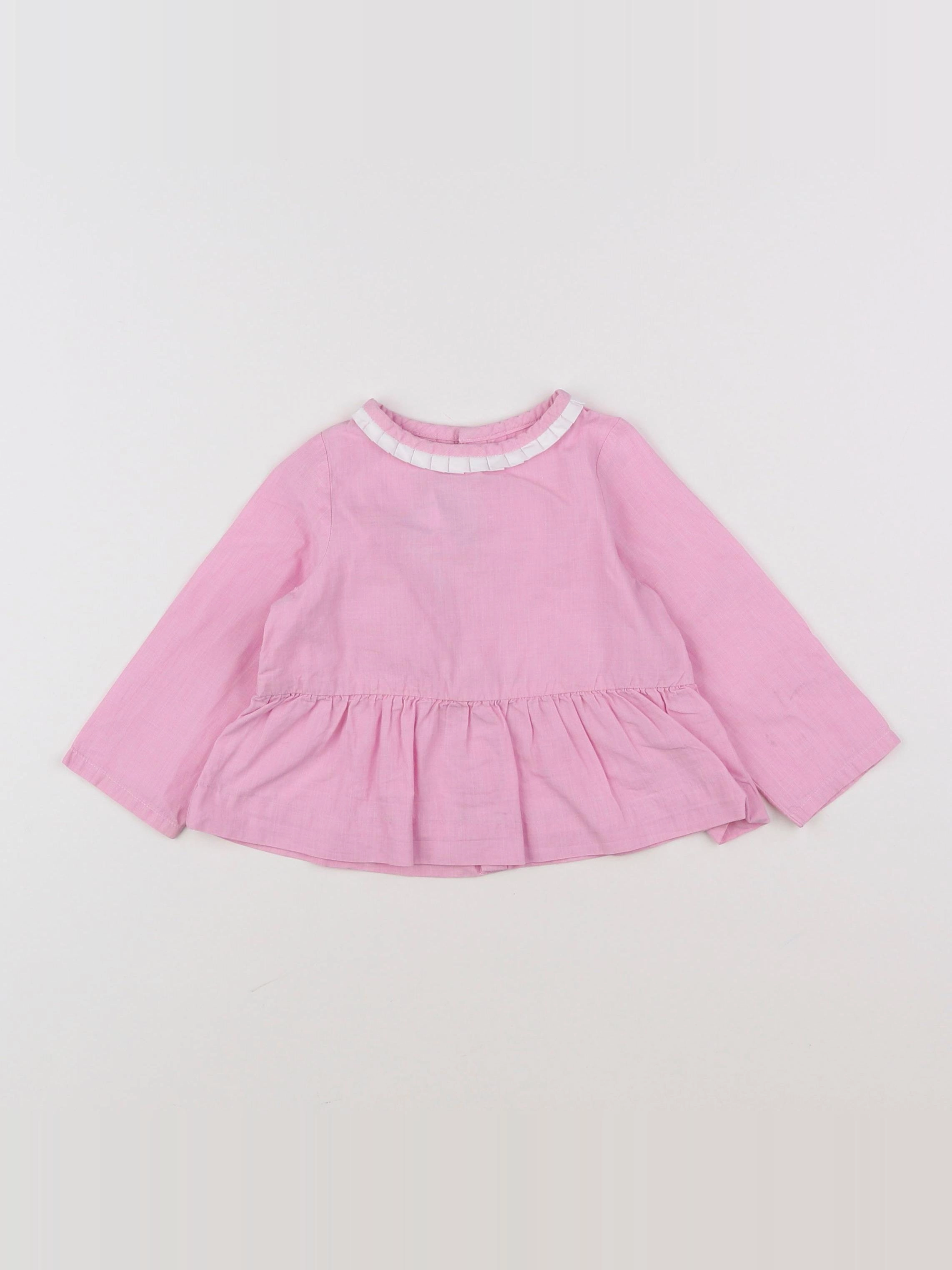 Jacadi - blouse rose - 12 mois