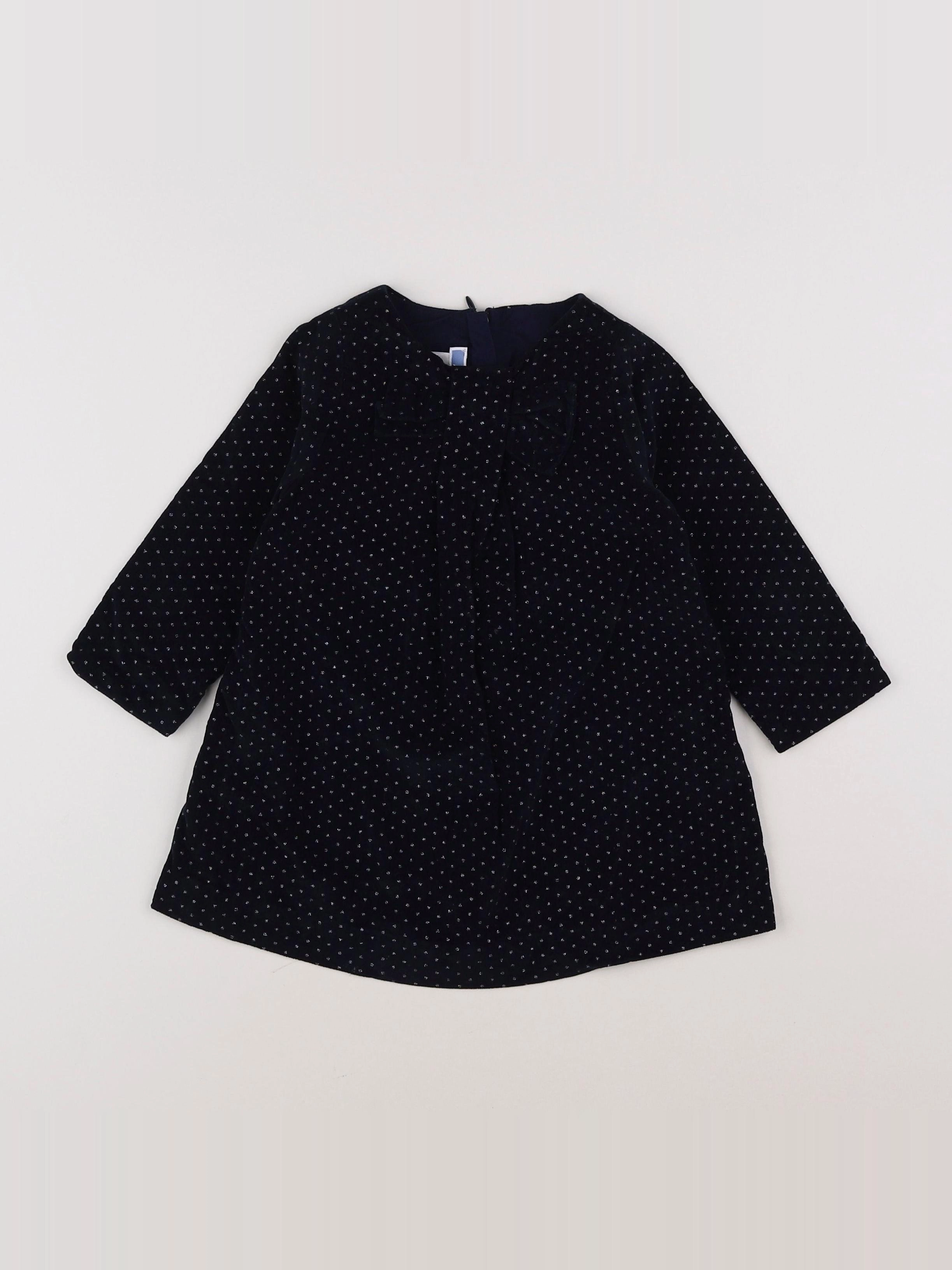 Jacadi - robe noir, argent - 18 mois