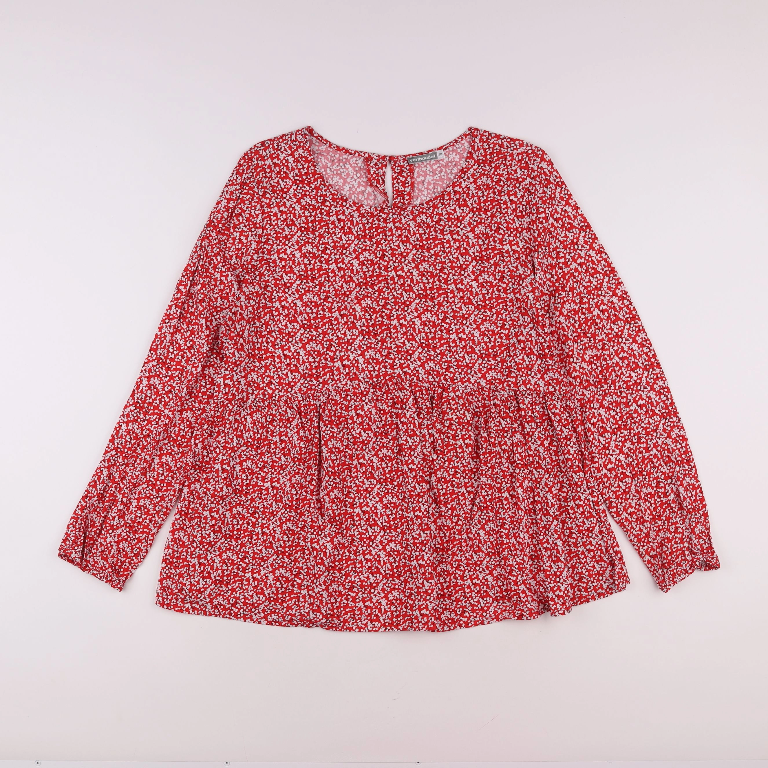 Vertbaudet - blouse grossesse rouge, blanc - 40