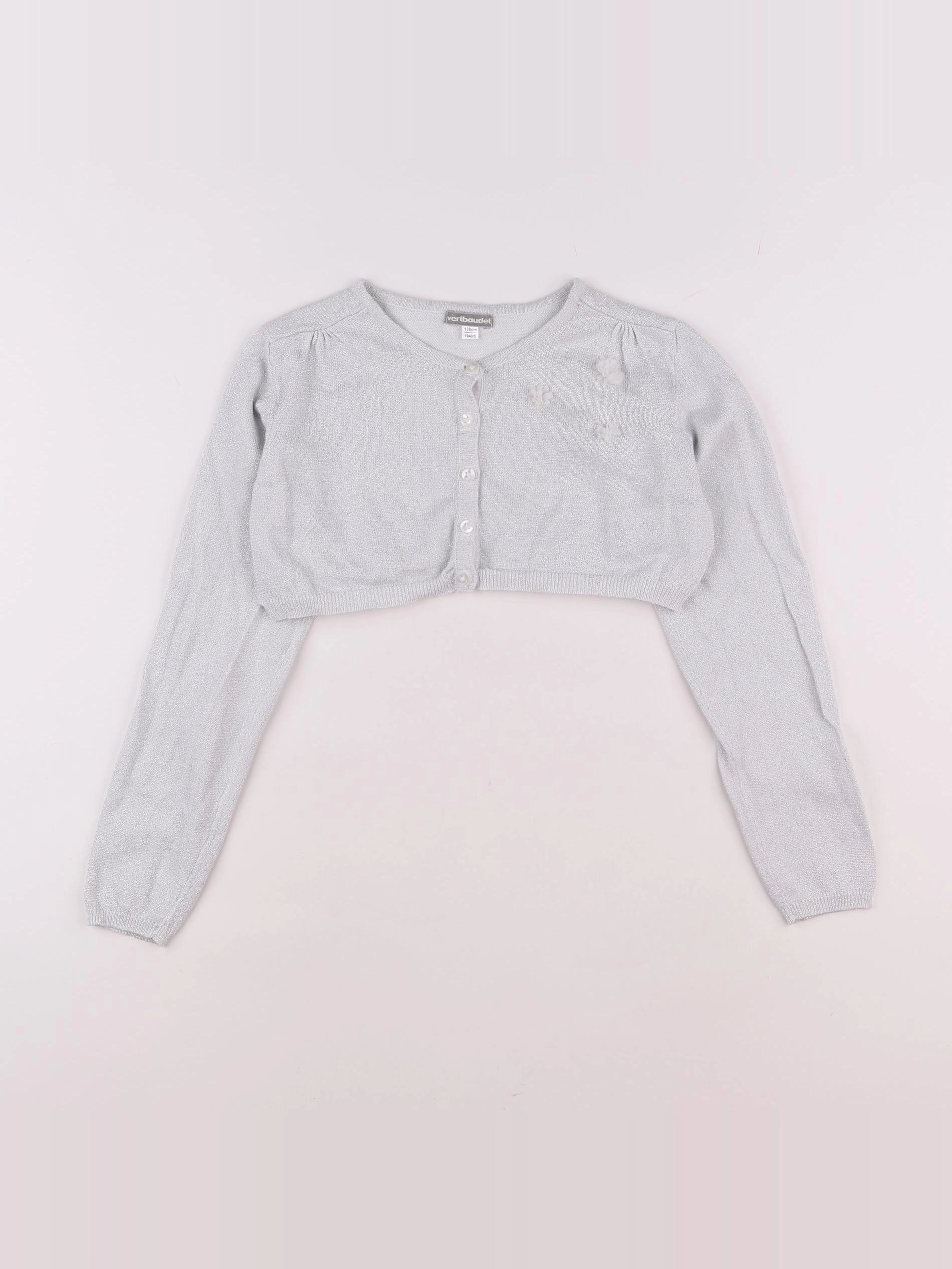 Vertbaudet - gilet argent - 10 ans