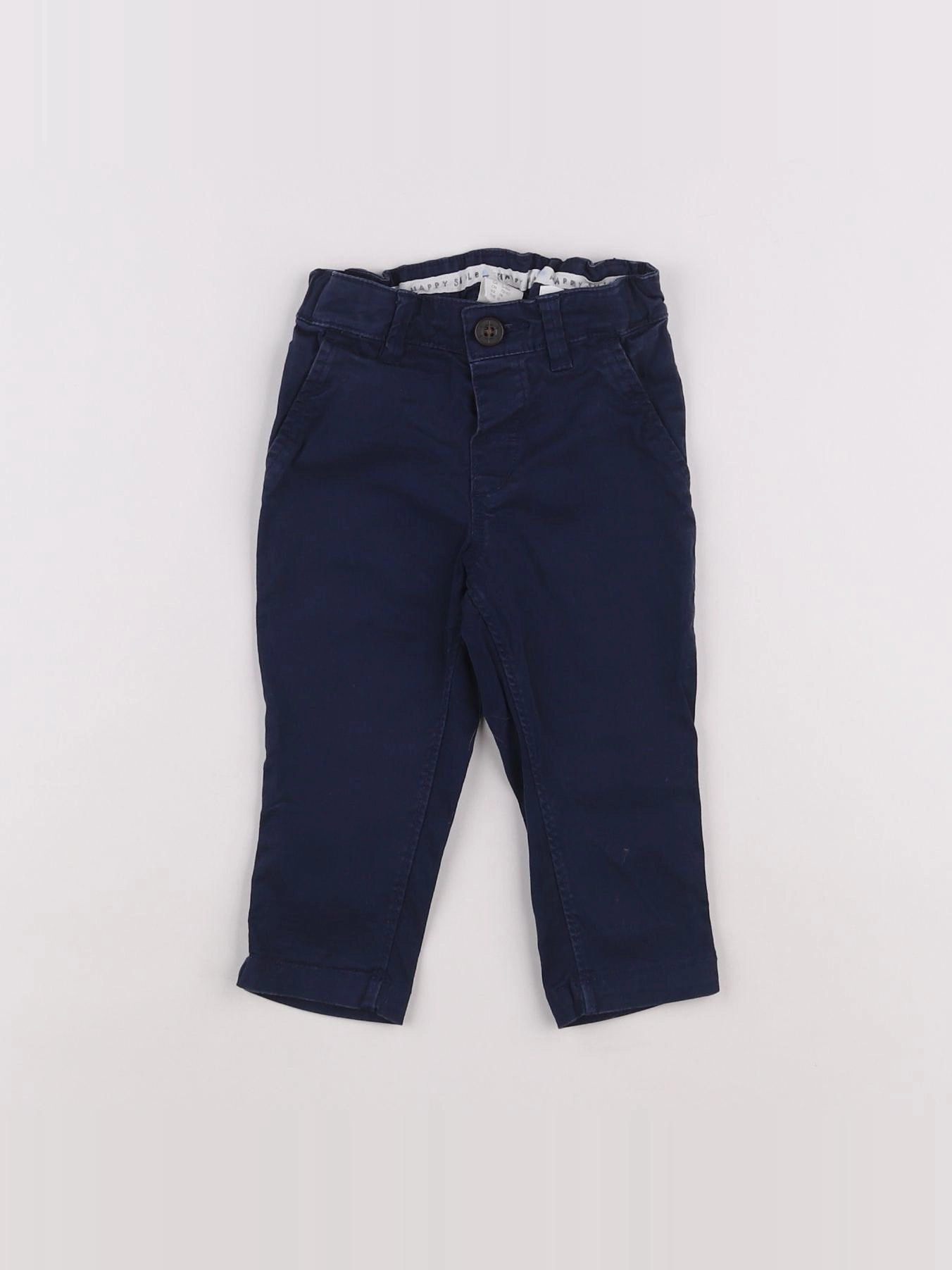 H&M - pantalon bleu - 6/9 mois