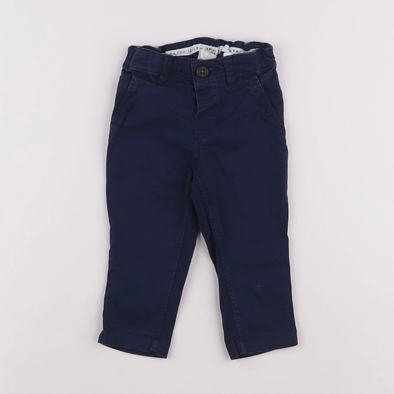 H&M - pantalon bleu - 6/9 mois