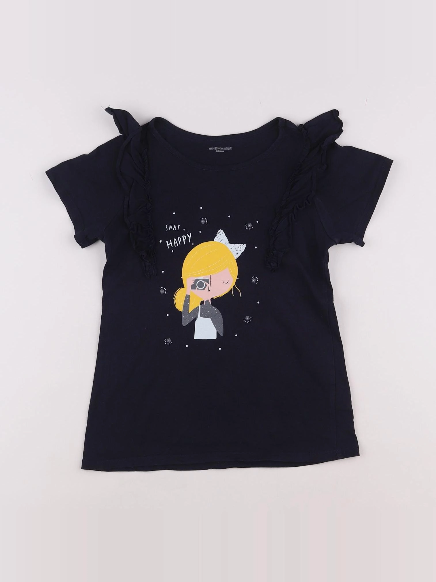 Vertbaudet - tee-shirt bleu - 10 ans