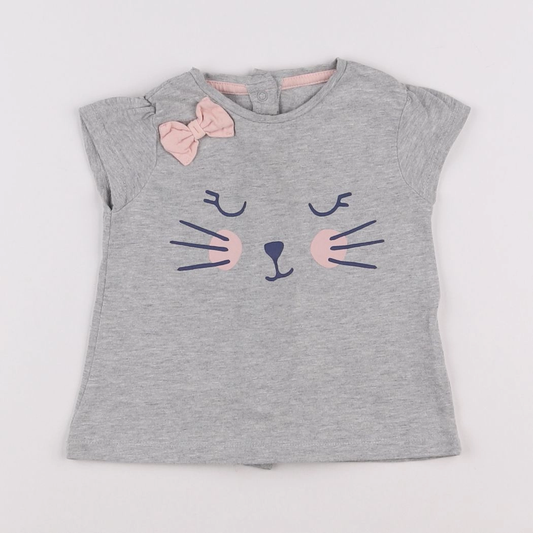 Vertbaudet - tee-shirt gris - 9 mois