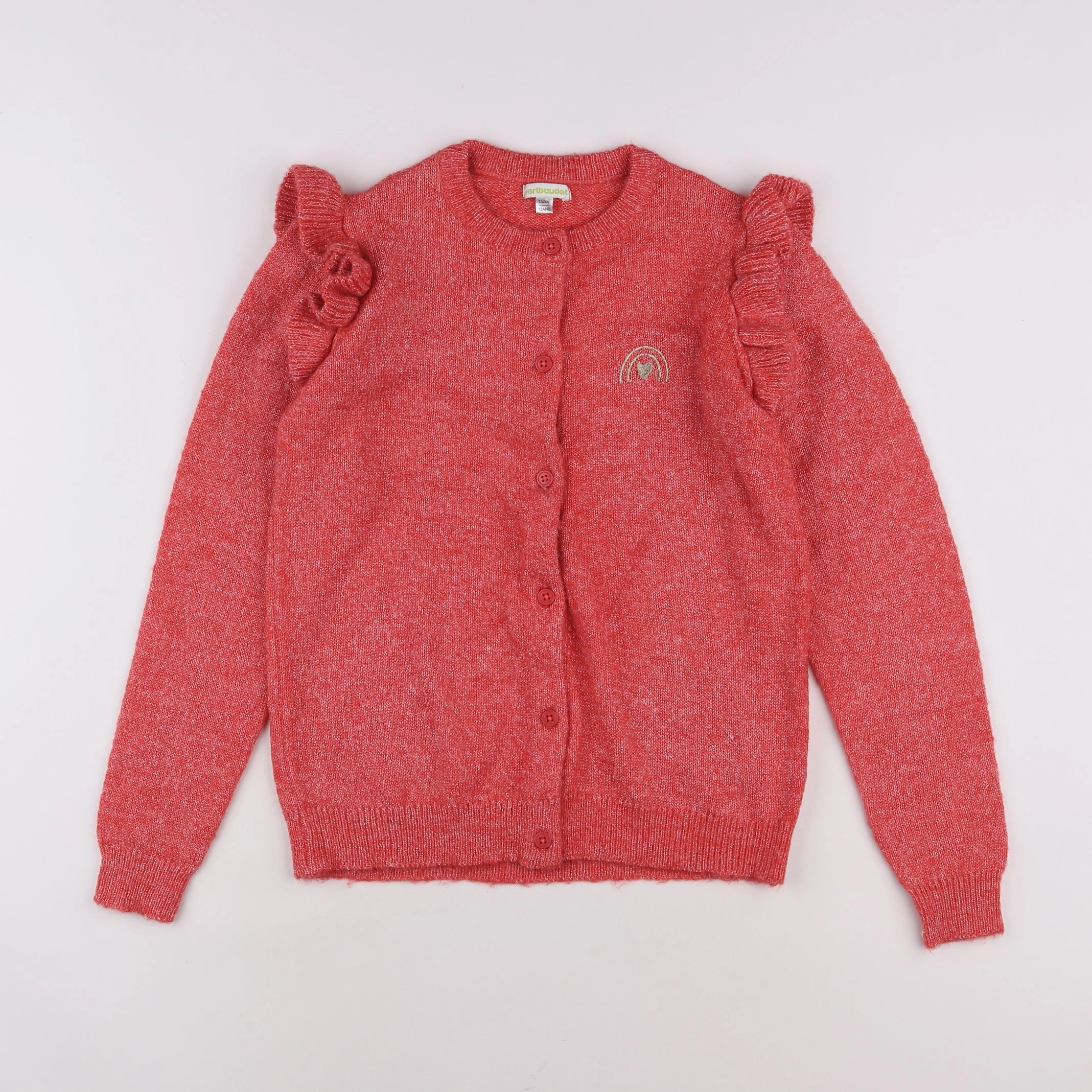 Vertbaudet - gilet rose - 12 ans