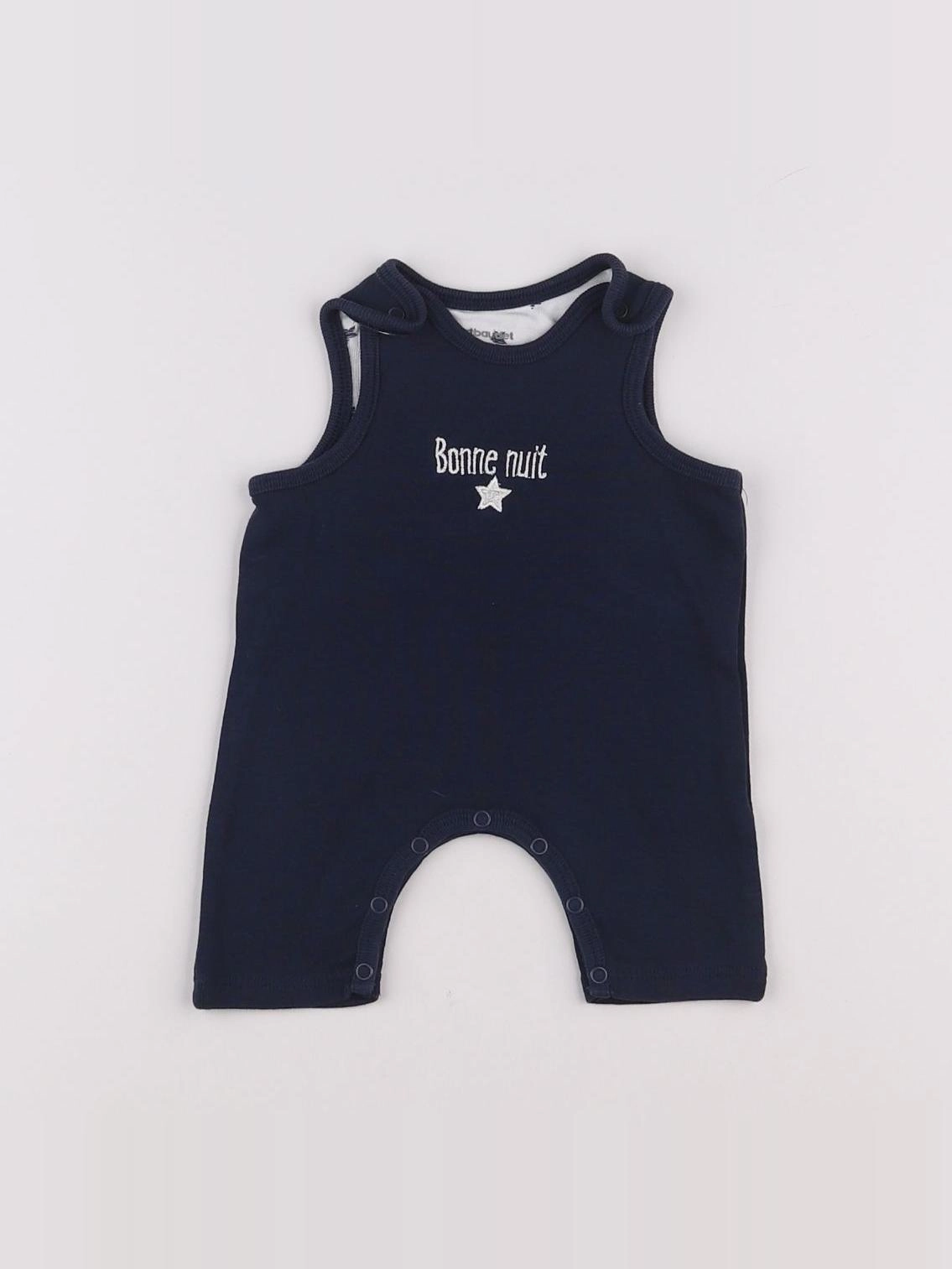 Vertbaudet - pyjama coton bleu - 0 mois