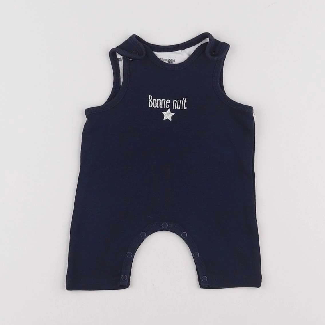 Vertbaudet - pyjama coton bleu - 0 mois