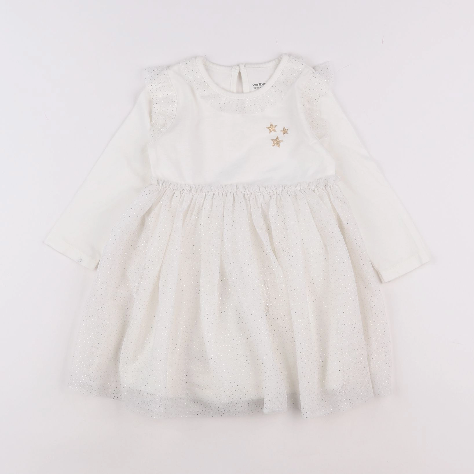 Vertbaudet - robe blanc - 18 mois