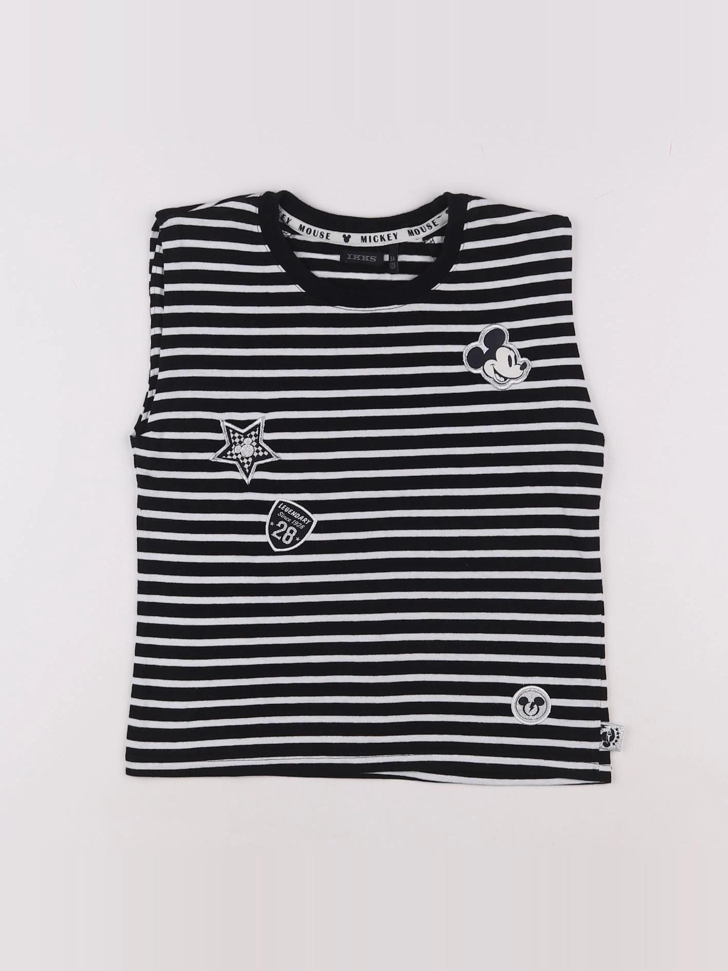IKKS - tee-shirt blanc, noir - 8 ans