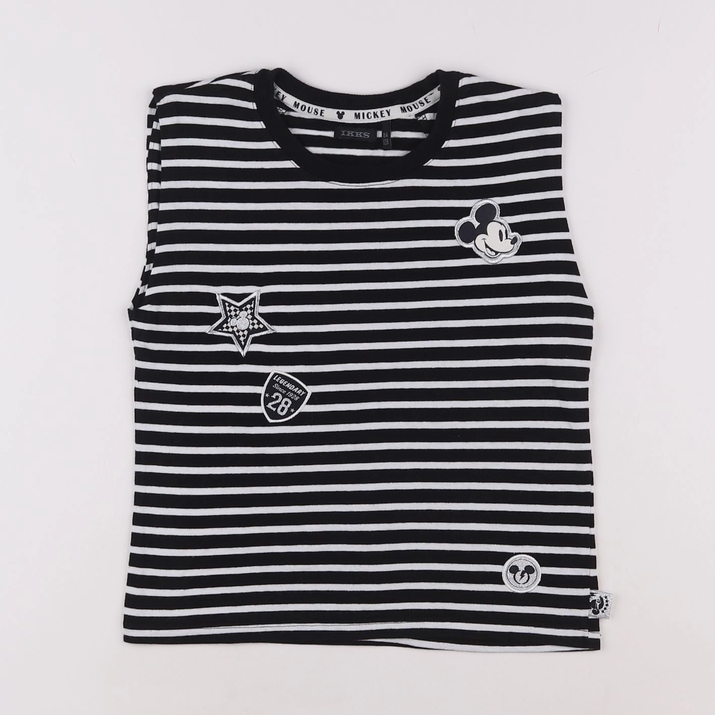 IKKS - tee-shirt blanc, noir - 8 ans