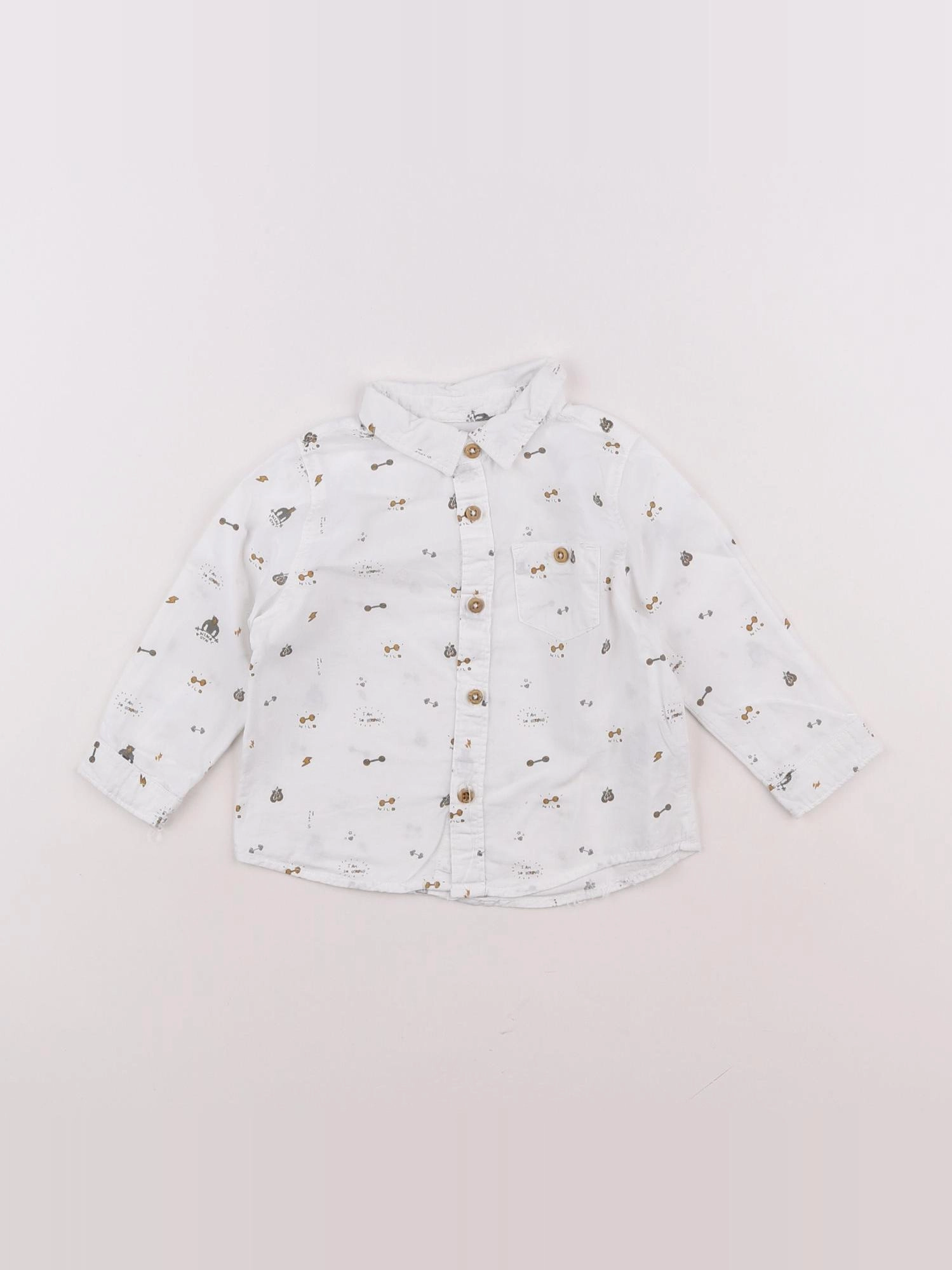 Zara - chemise blanc - 6/9 mois