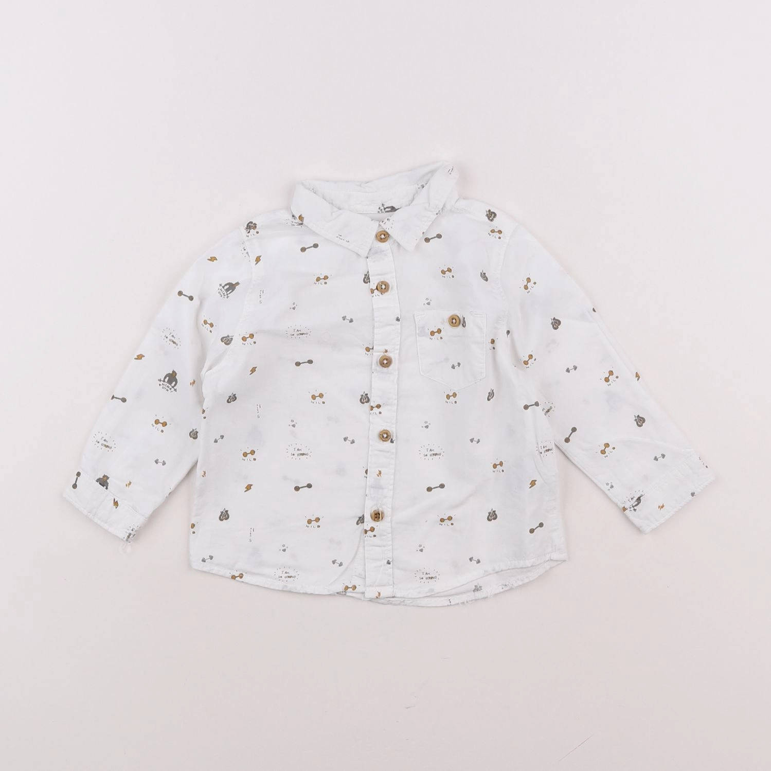 Zara - chemise blanc - 6/9 mois