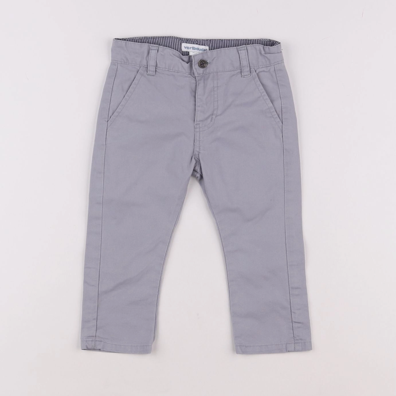 Vertbaudet - pantalon gris - 9 mois