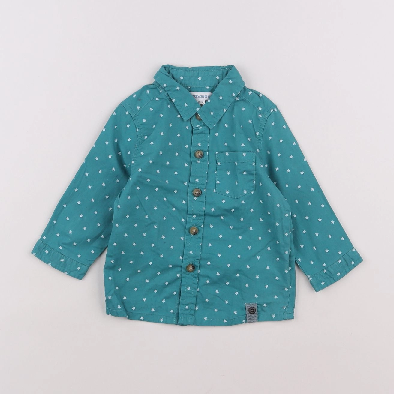 Vertbaudet - chemise vert - 6 mois