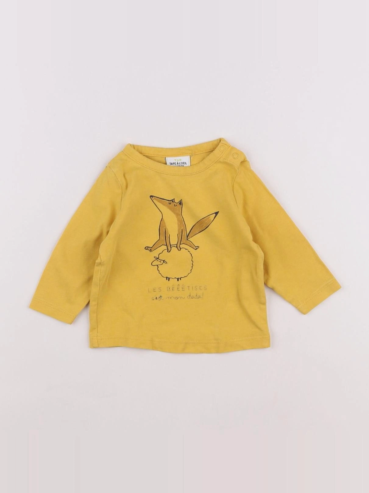 Tape à l'oeil - tee-shirt jaune - 3 mois