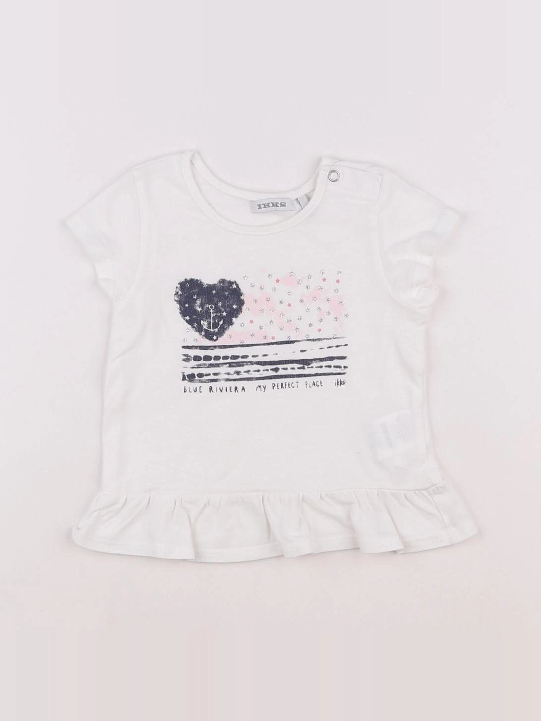 IKKS - tee-shirt blanc - 12 mois