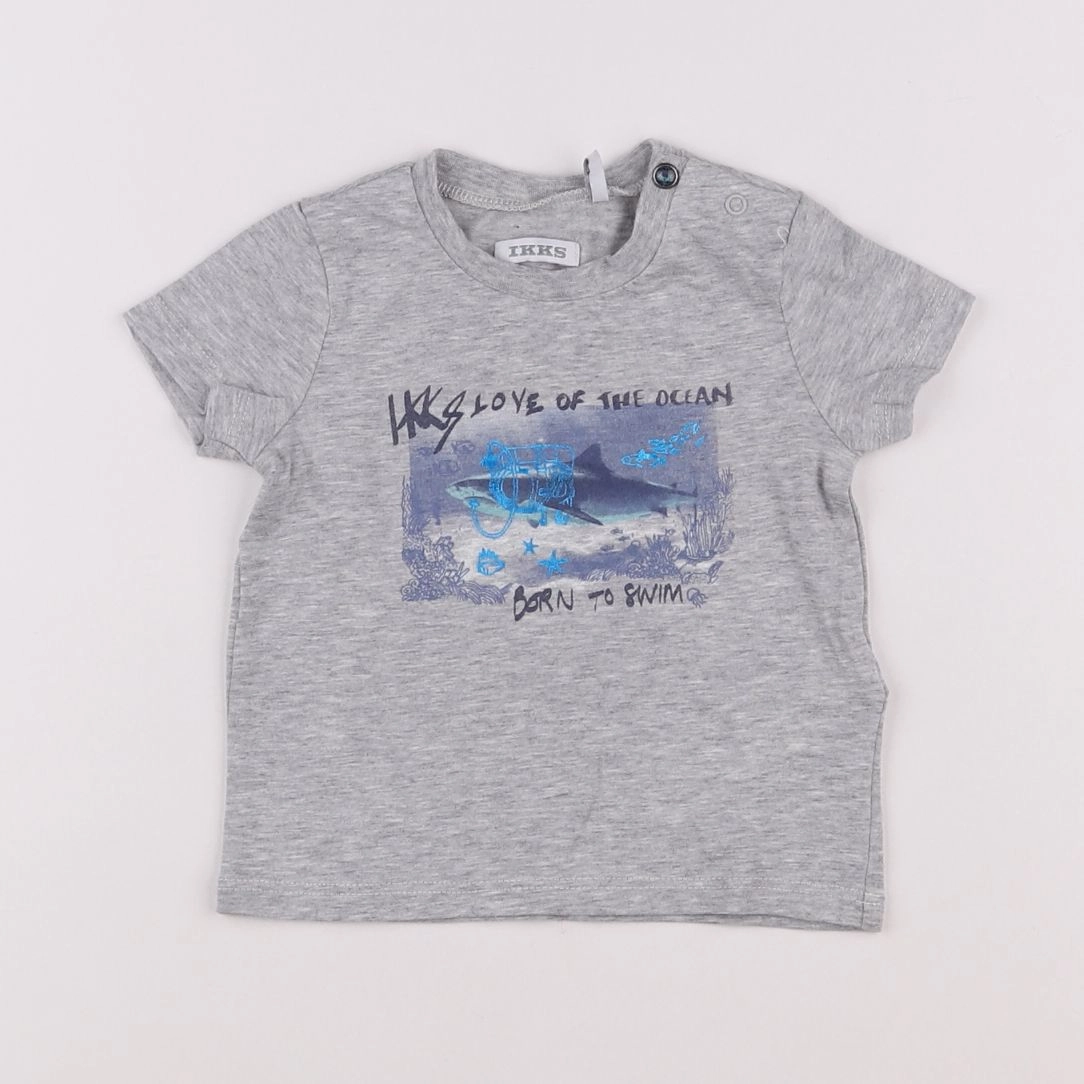 IKKS - tee-shirt gris - 6 mois