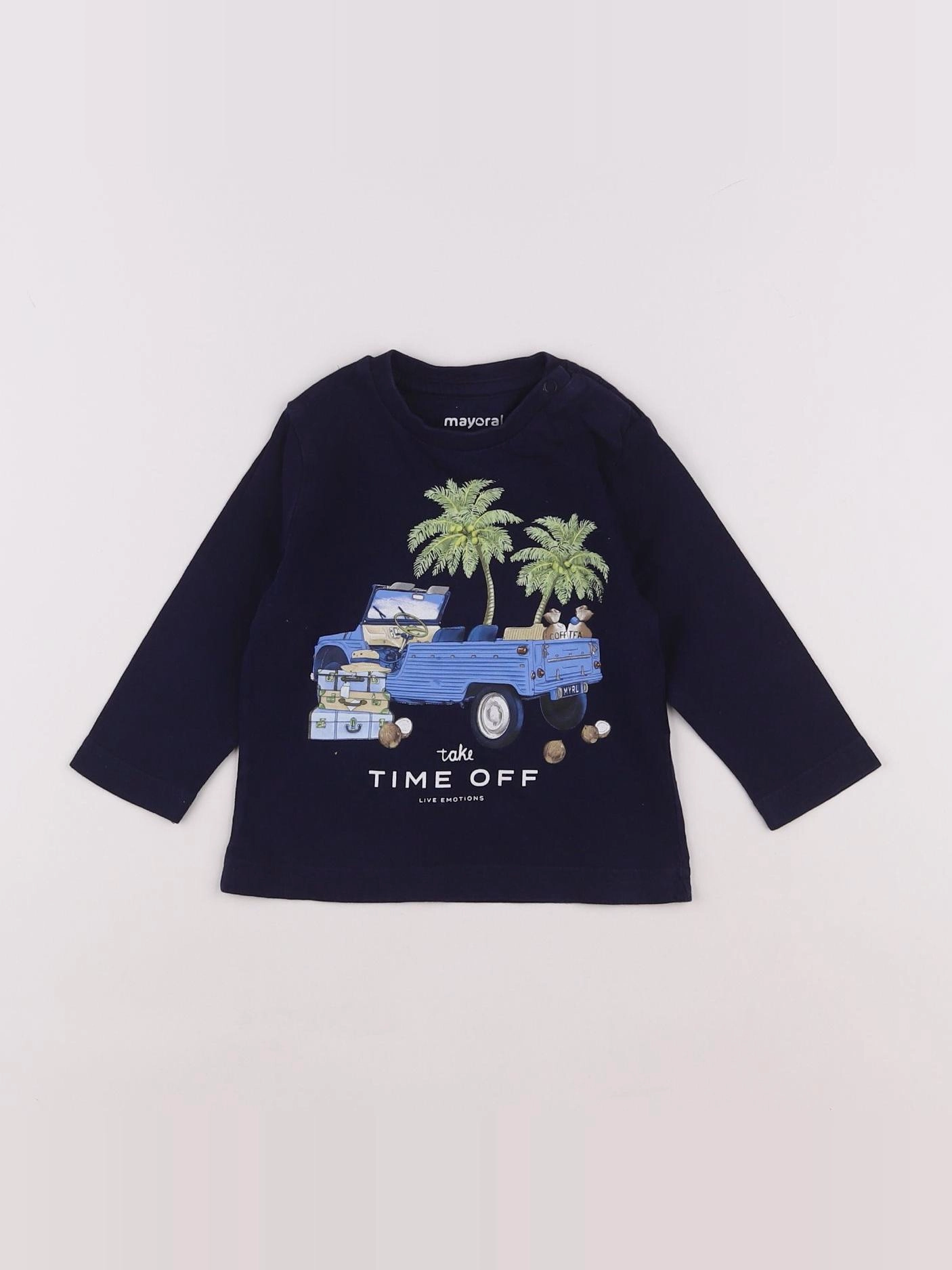 Mayoral - tee-shirt bleu - 6 mois