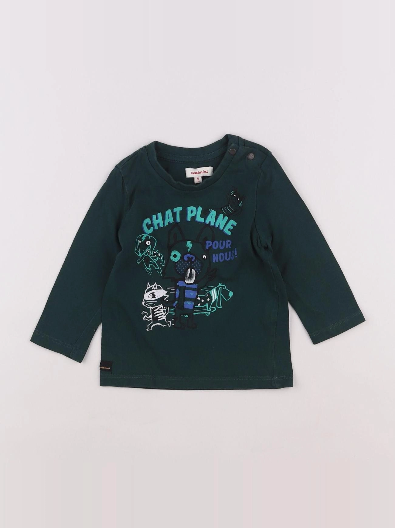 Catimini - tee-shirt vert - 9 mois