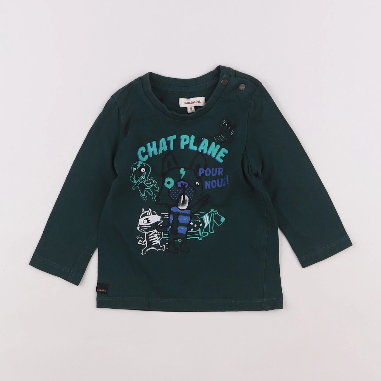 Catimini - tee-shirt vert - 9 mois