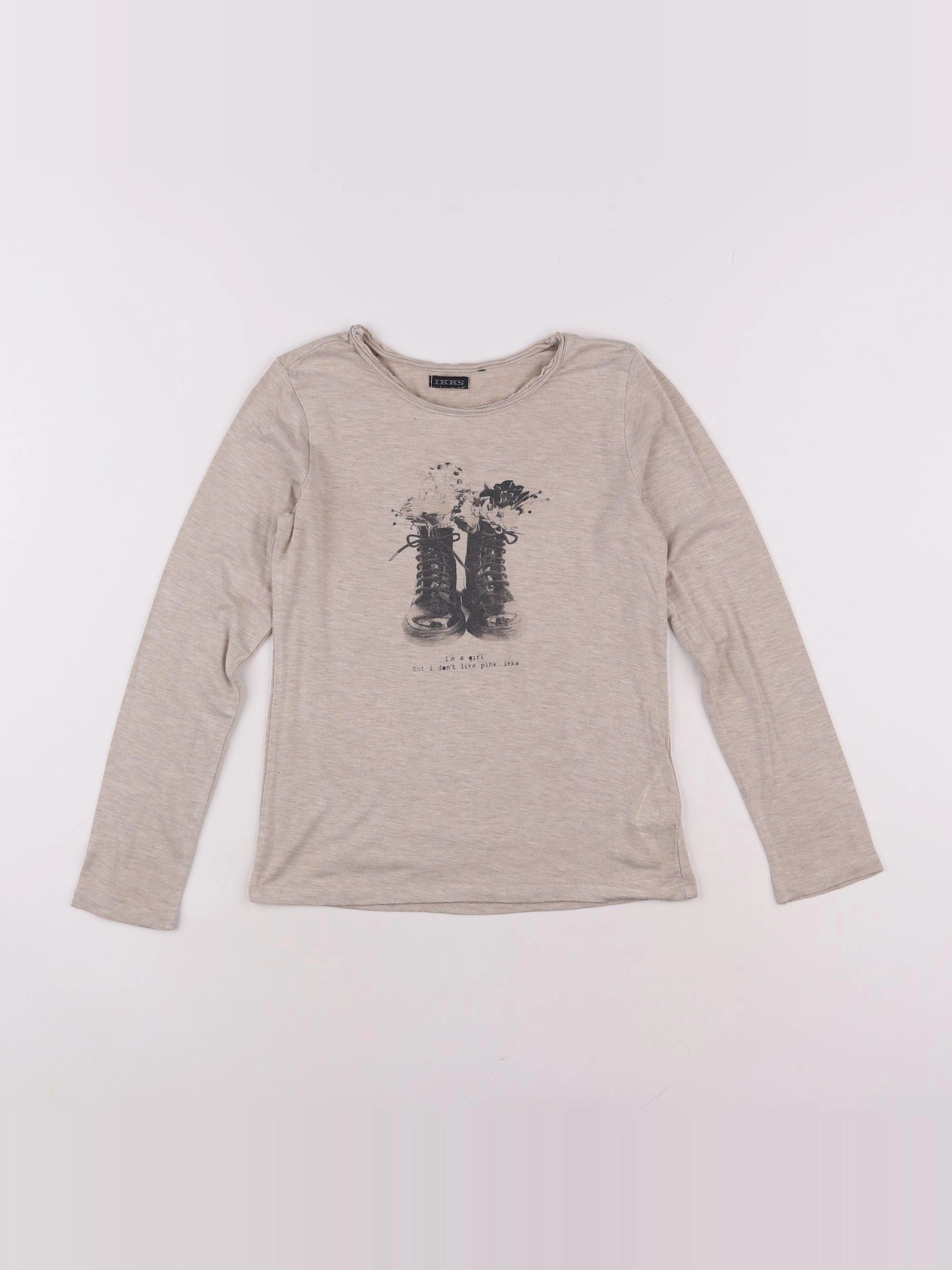 IKKS - tee-shirt beige - 8 ans