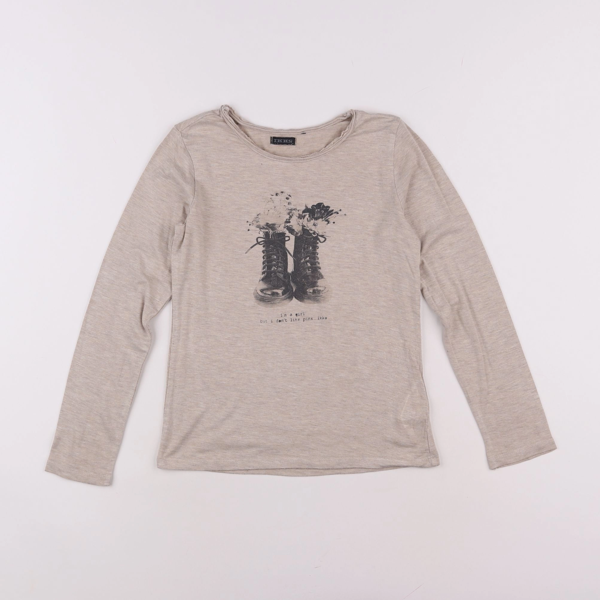IKKS - tee-shirt beige - 8 ans