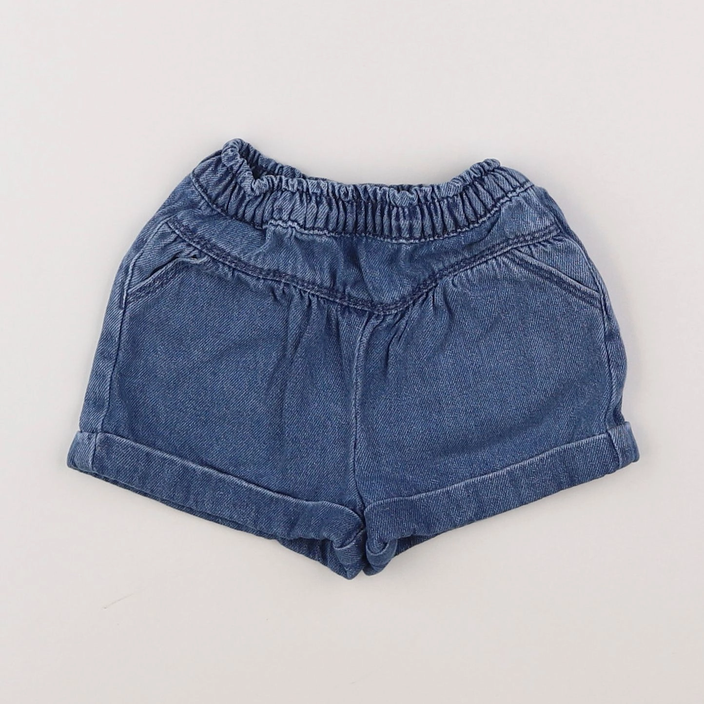 Vertbaudet - short bleu - 6 mois