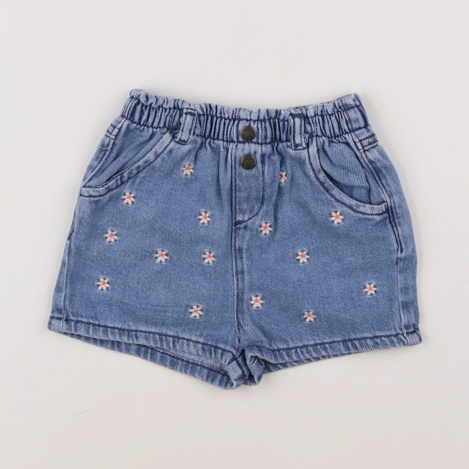 Vertbaudet - short bleu - 9 mois