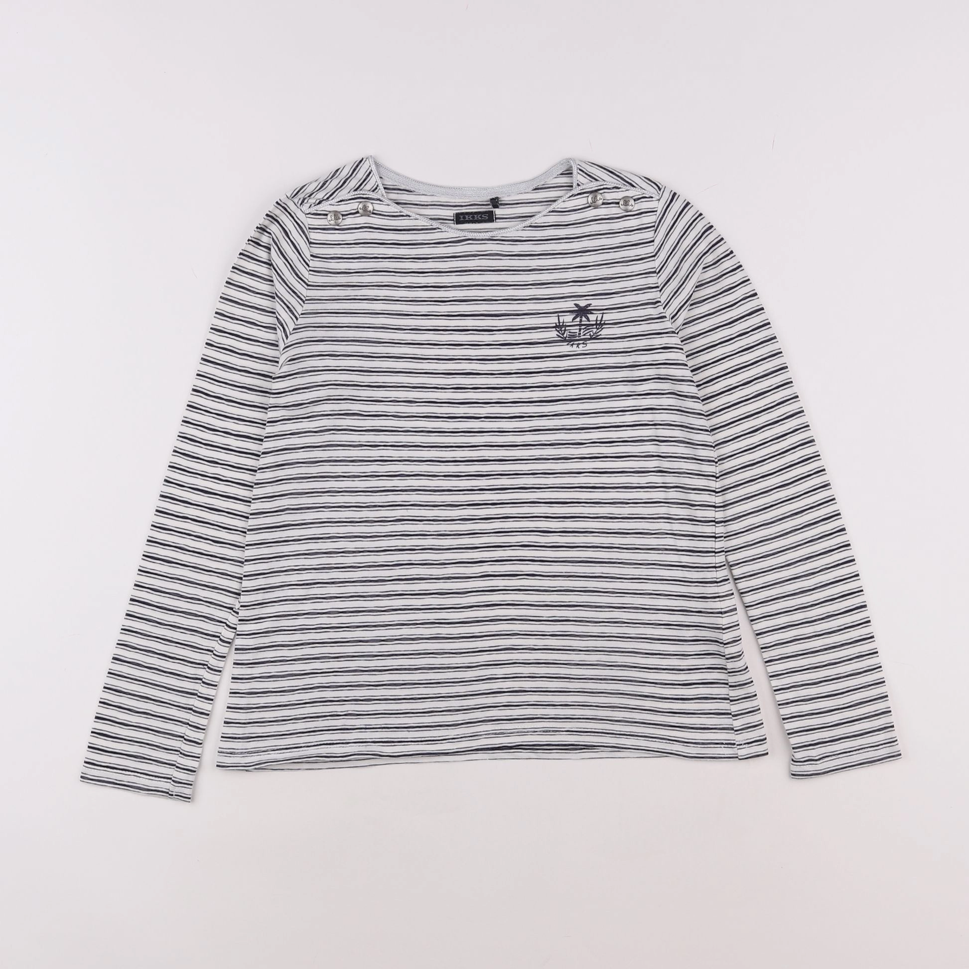 IKKS - tee-shirt noir, blanc - 10 ans