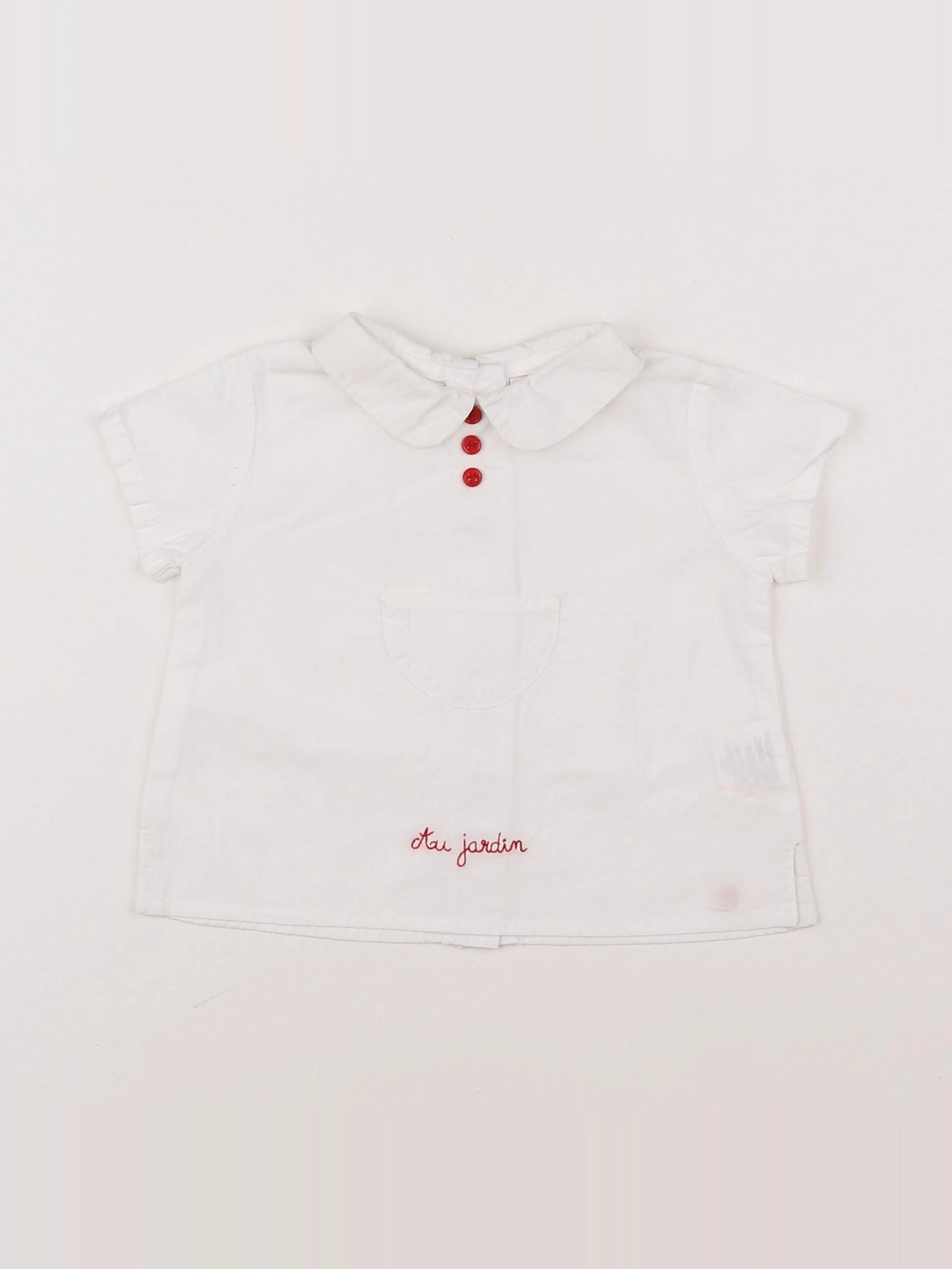 Jacadi - blouse blanc - 3 mois