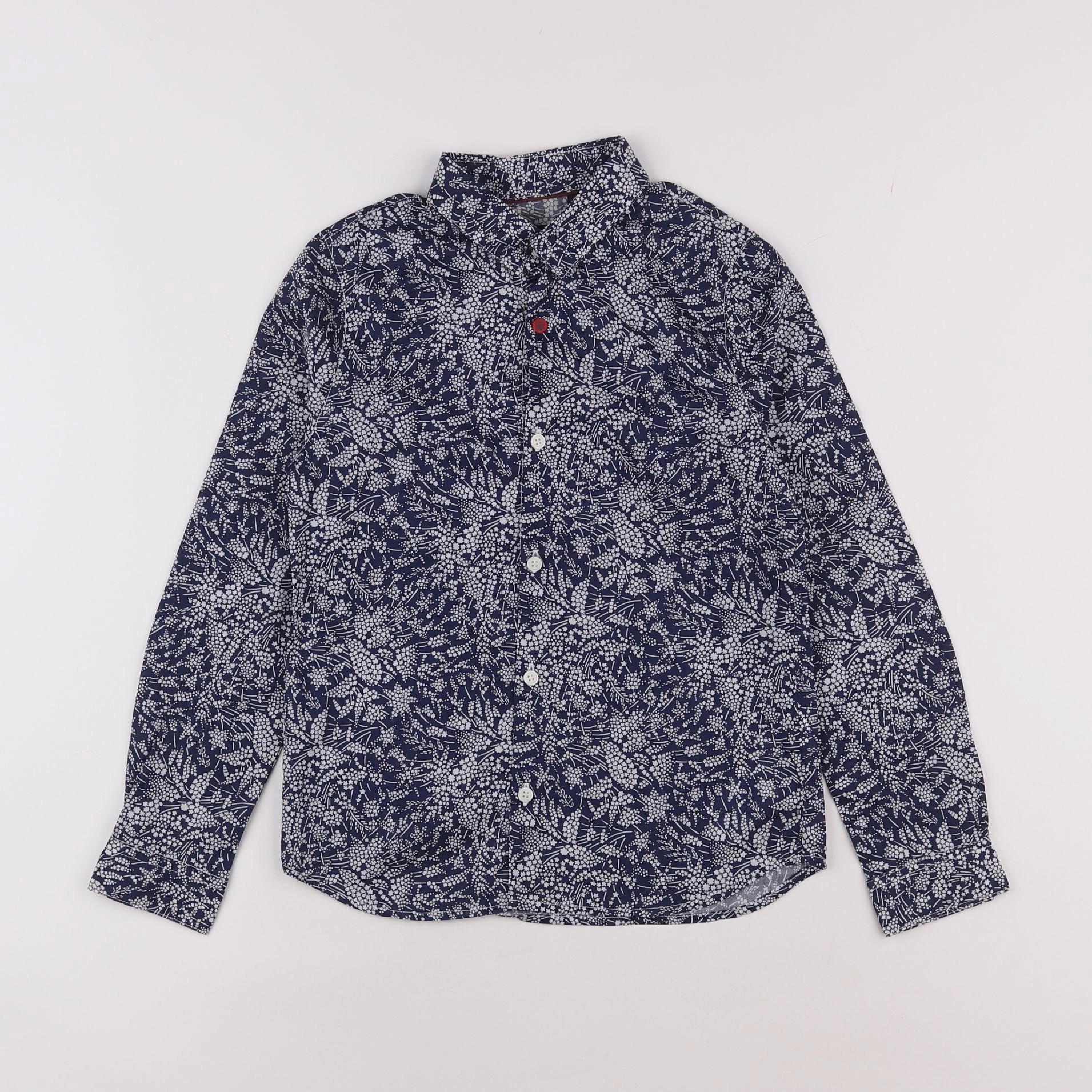 IKKS - chemise bleu, blanc - 8 ans