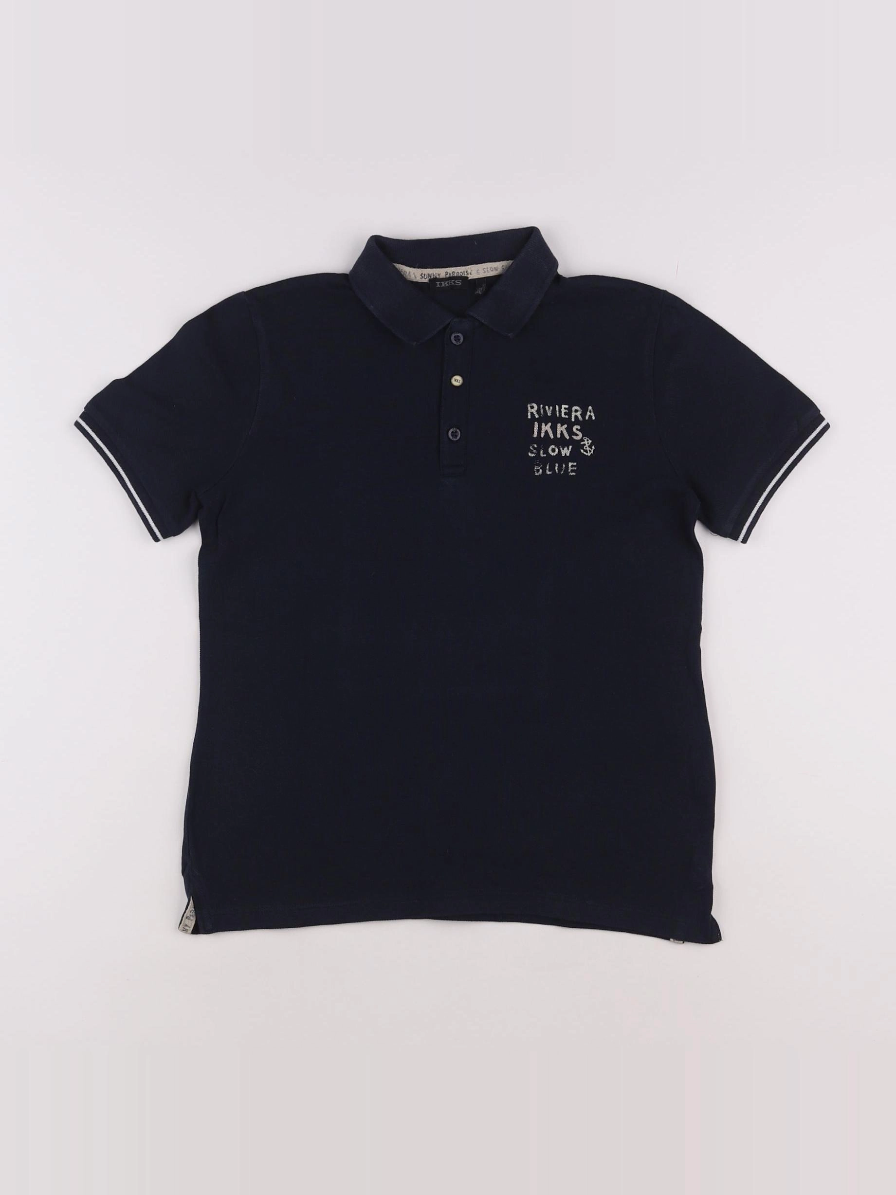 IKKS - polo imprimé au dos bleu - 10 ans