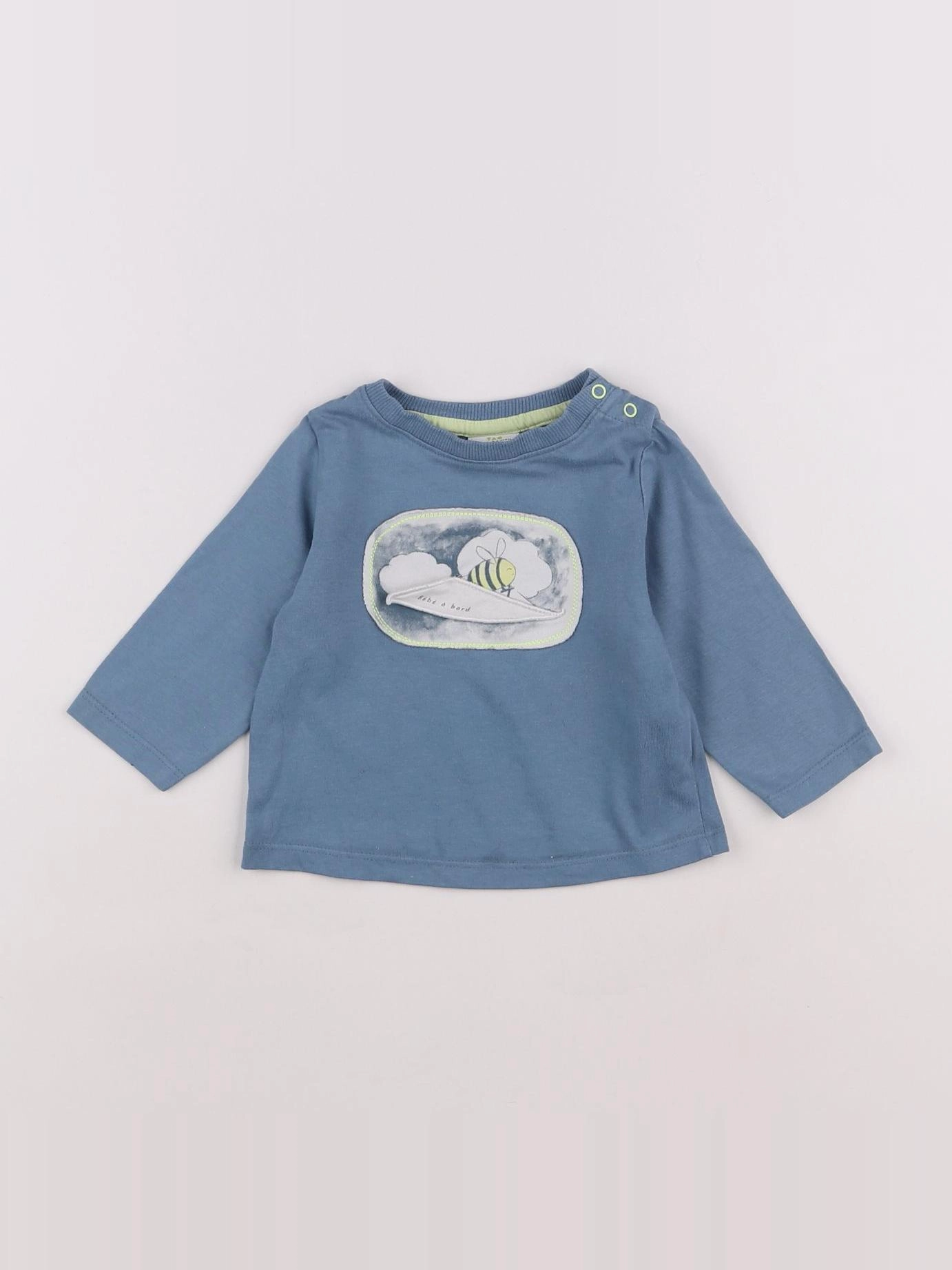 Tape à l'oeil - tee-shirt bleu - 6 mois