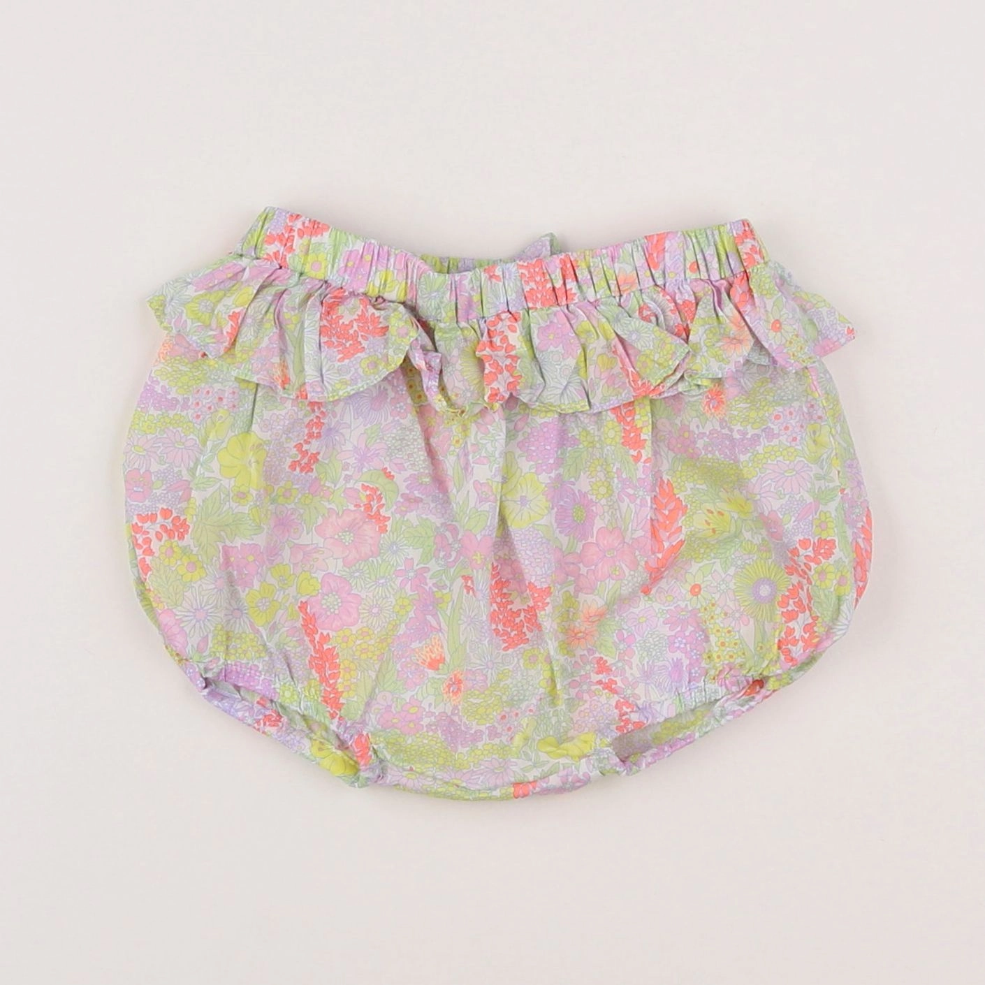 Jacadi - bloomer volants au dos, liberty multicolore - 6 mois