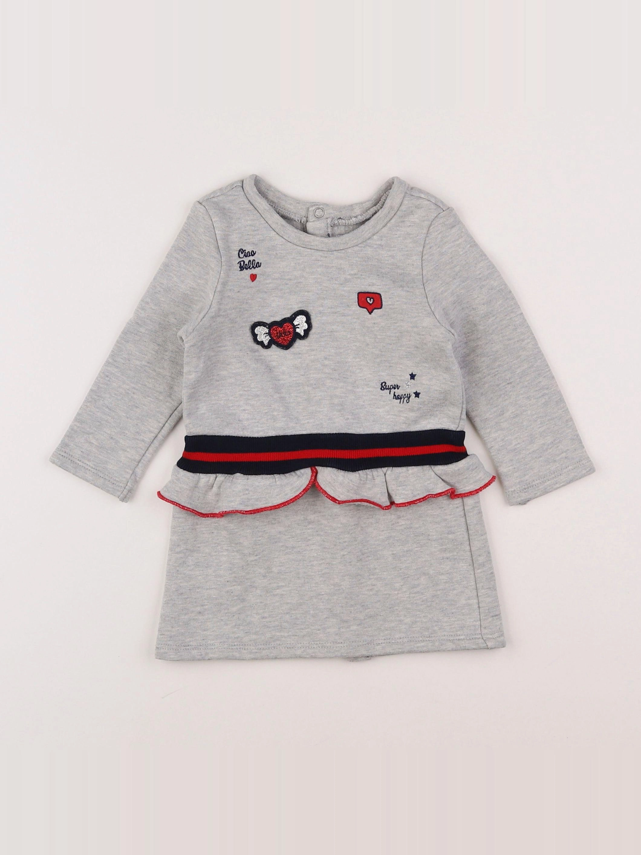 IKKS - robe gris - 12 mois