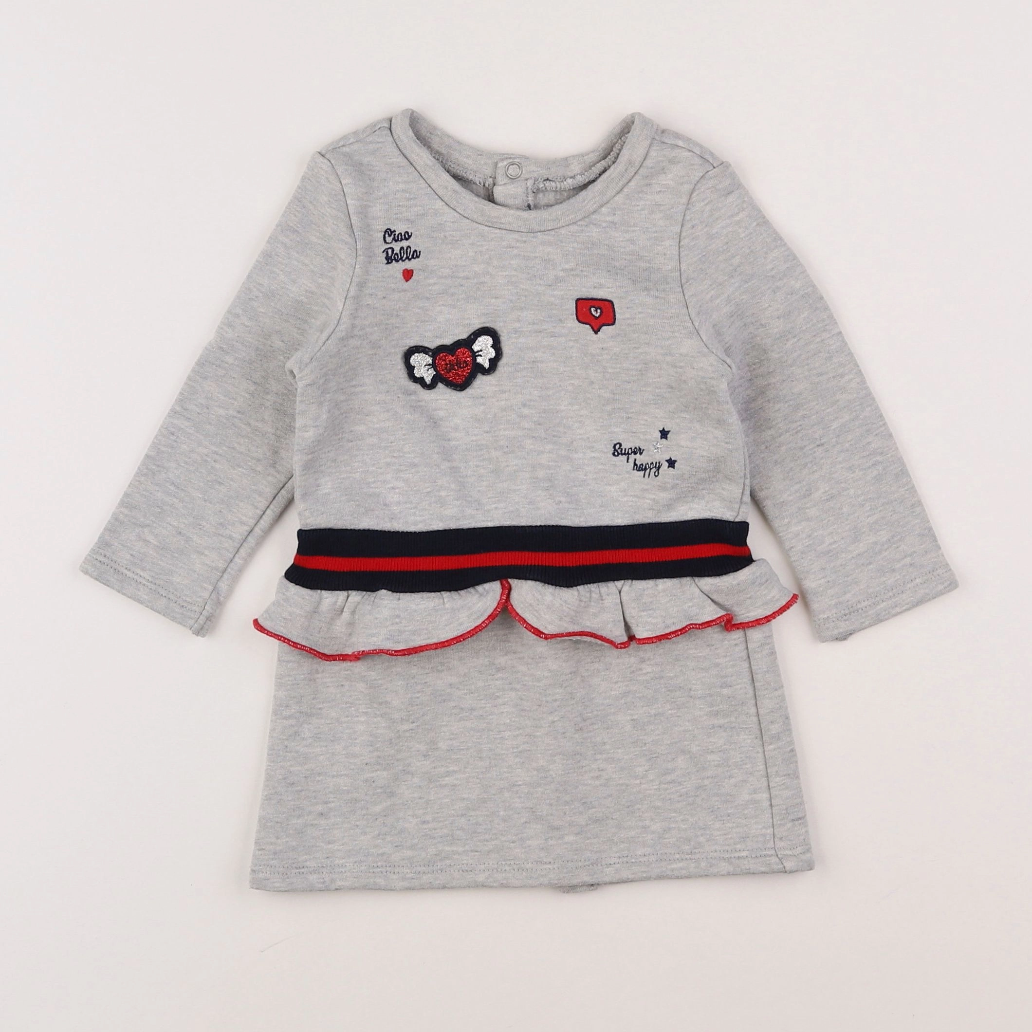 IKKS - robe gris - 12 mois