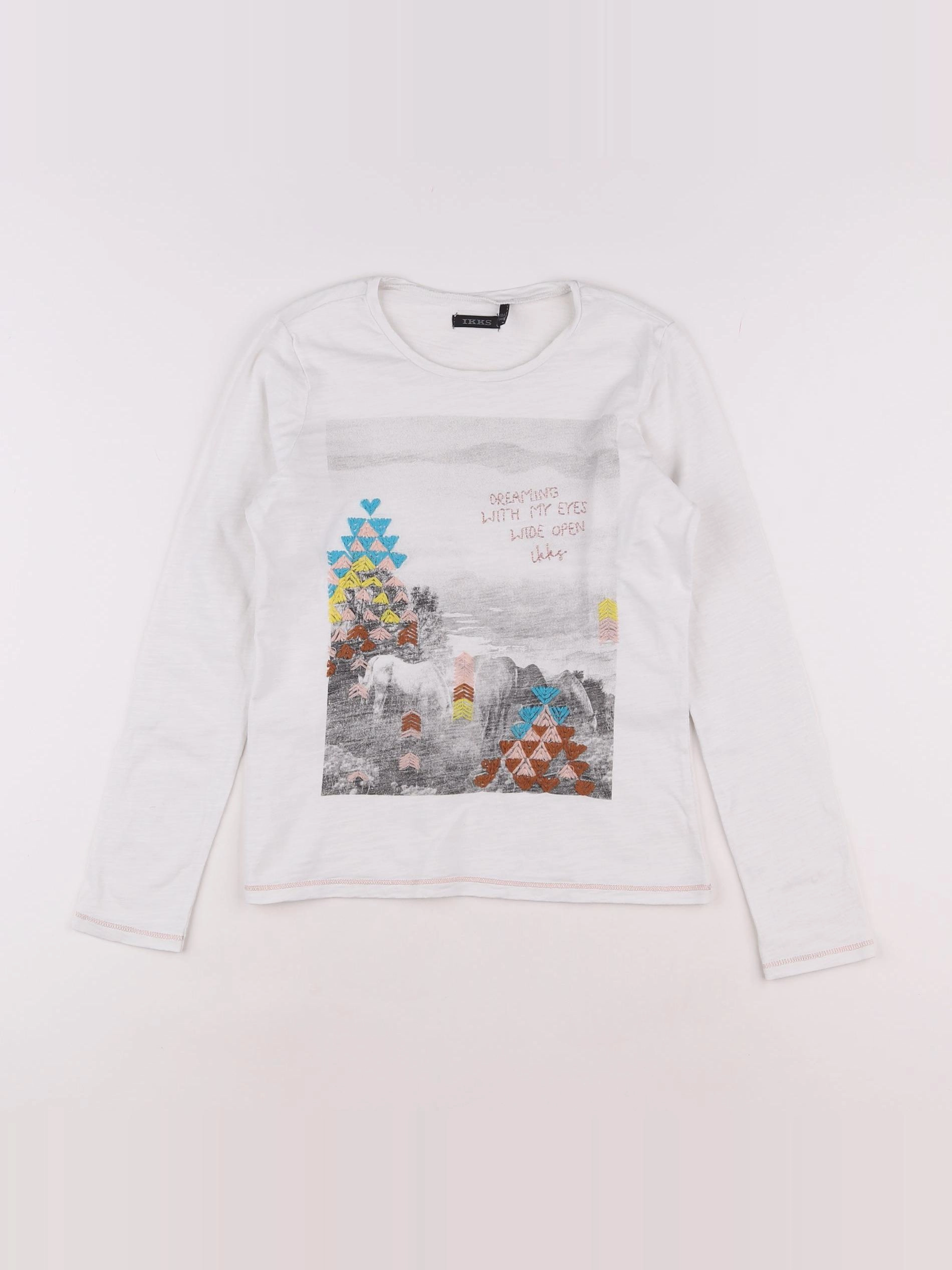 IKKS - tee-shirt blanc - 10 ans